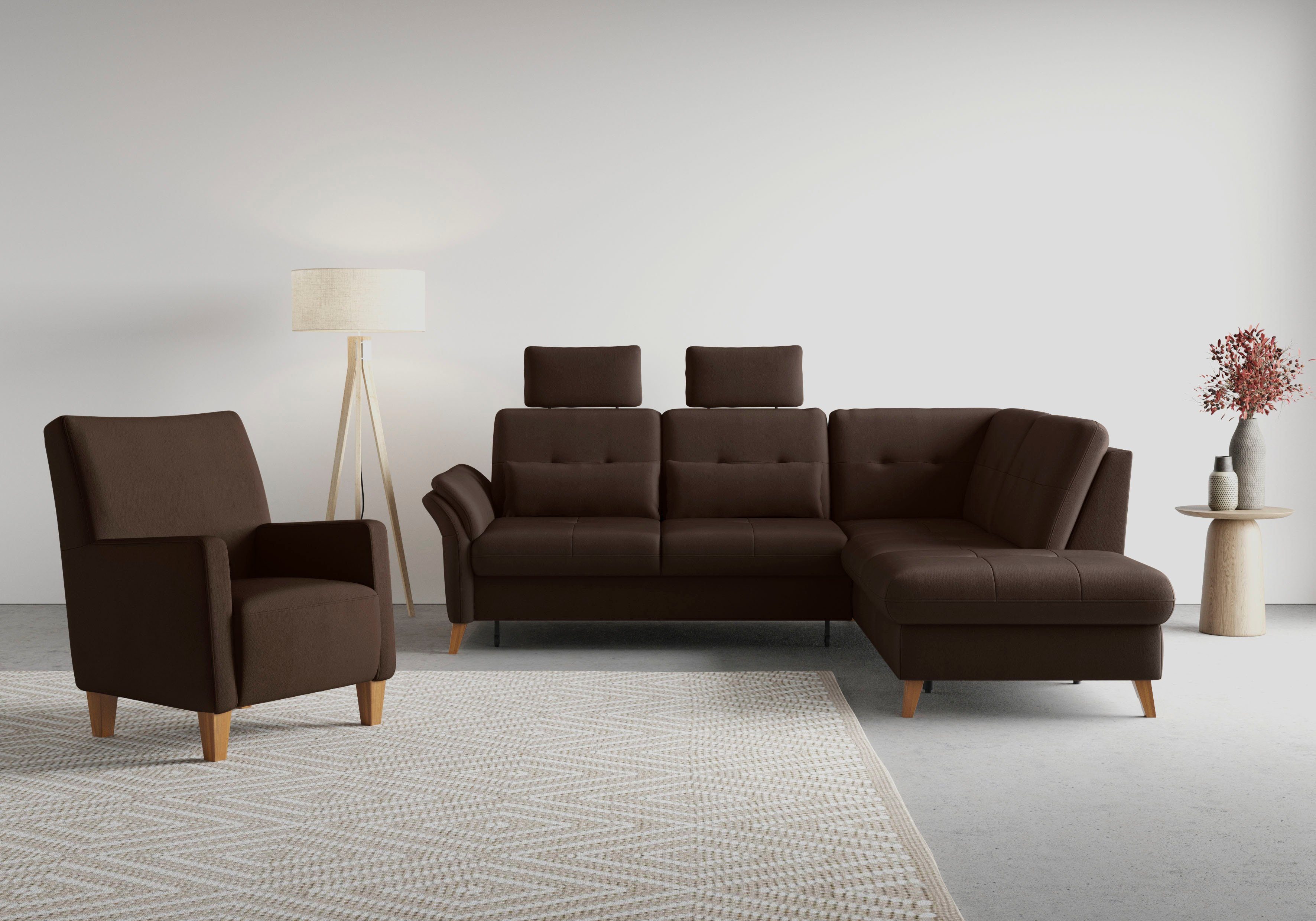sit&more Ecksofa "Göteborg" inkl. Sitztiefenverstellung, wahlweise mit Bett günstig online kaufen