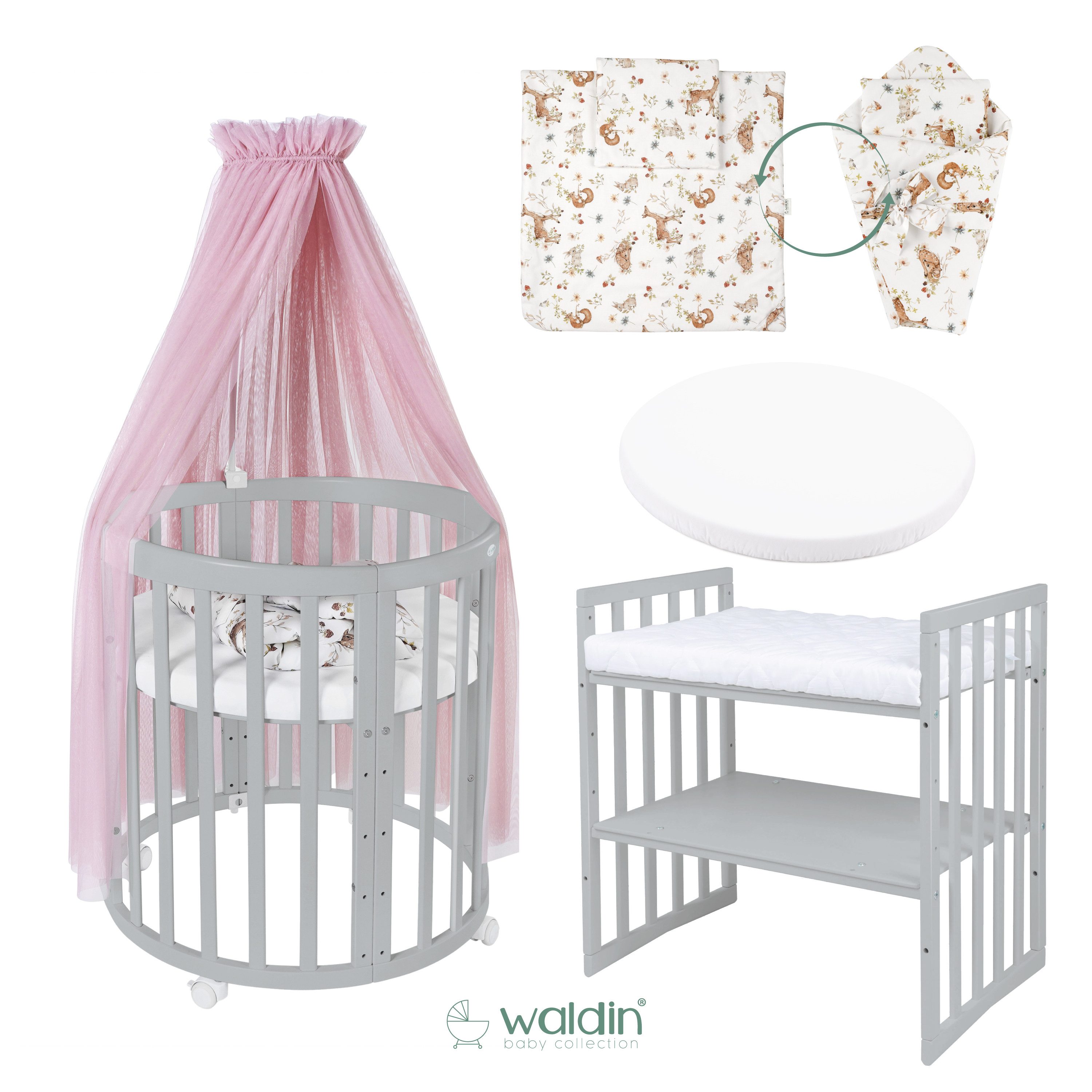 Waldin Babybett Mobiles Babybett OWAL aus günstig online kaufen