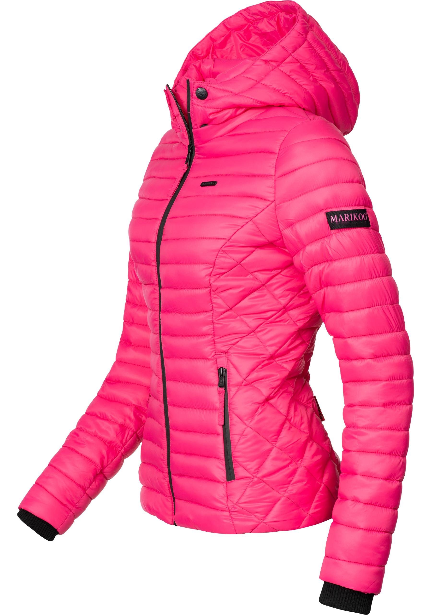 ultraleichte Steppjacke Übergangsjacke Kapuze pink Marikoo mit Samtpfote