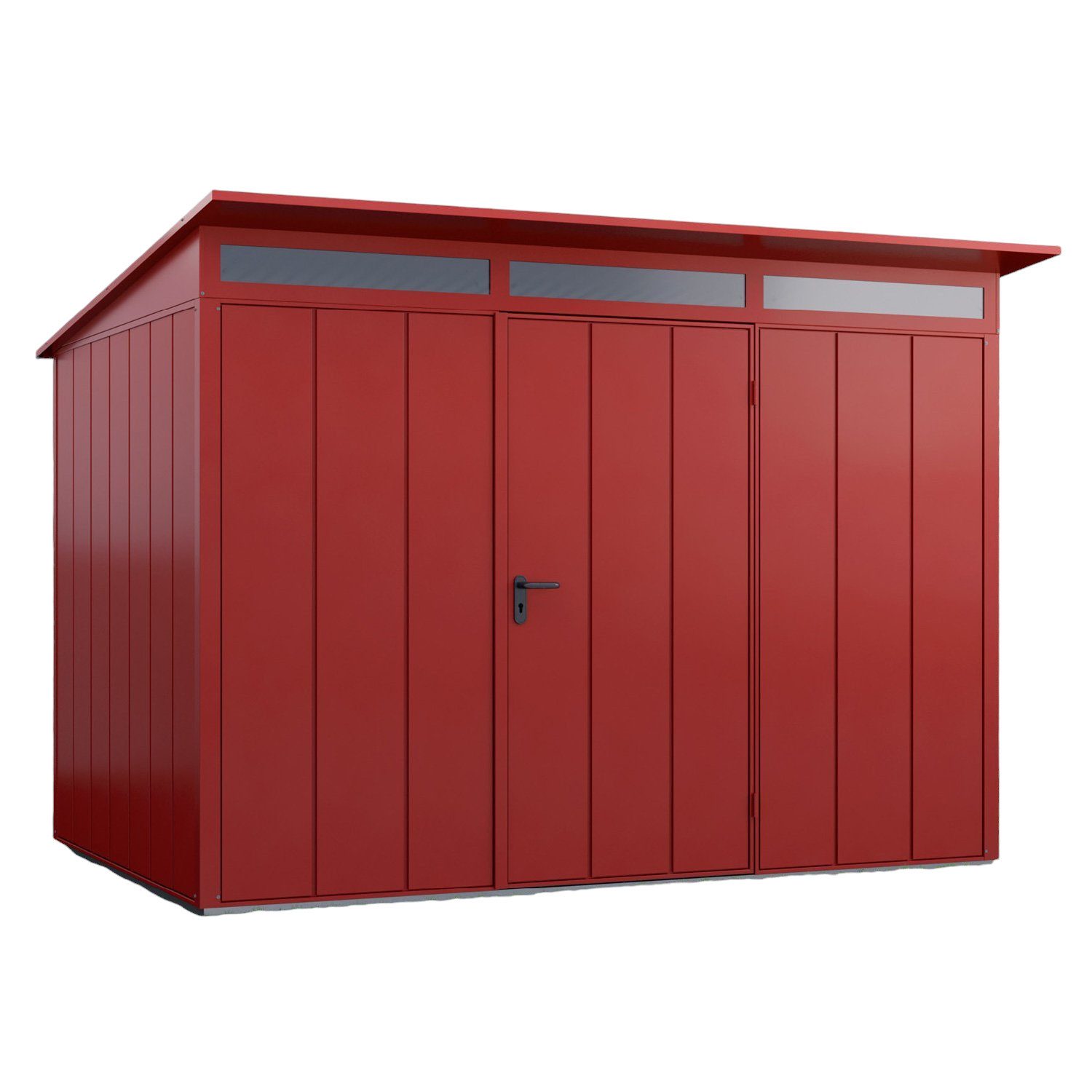 Hörmann Ecostar Gerätehaus Elegant mit Pultdach (313 x 283 cm), Metall