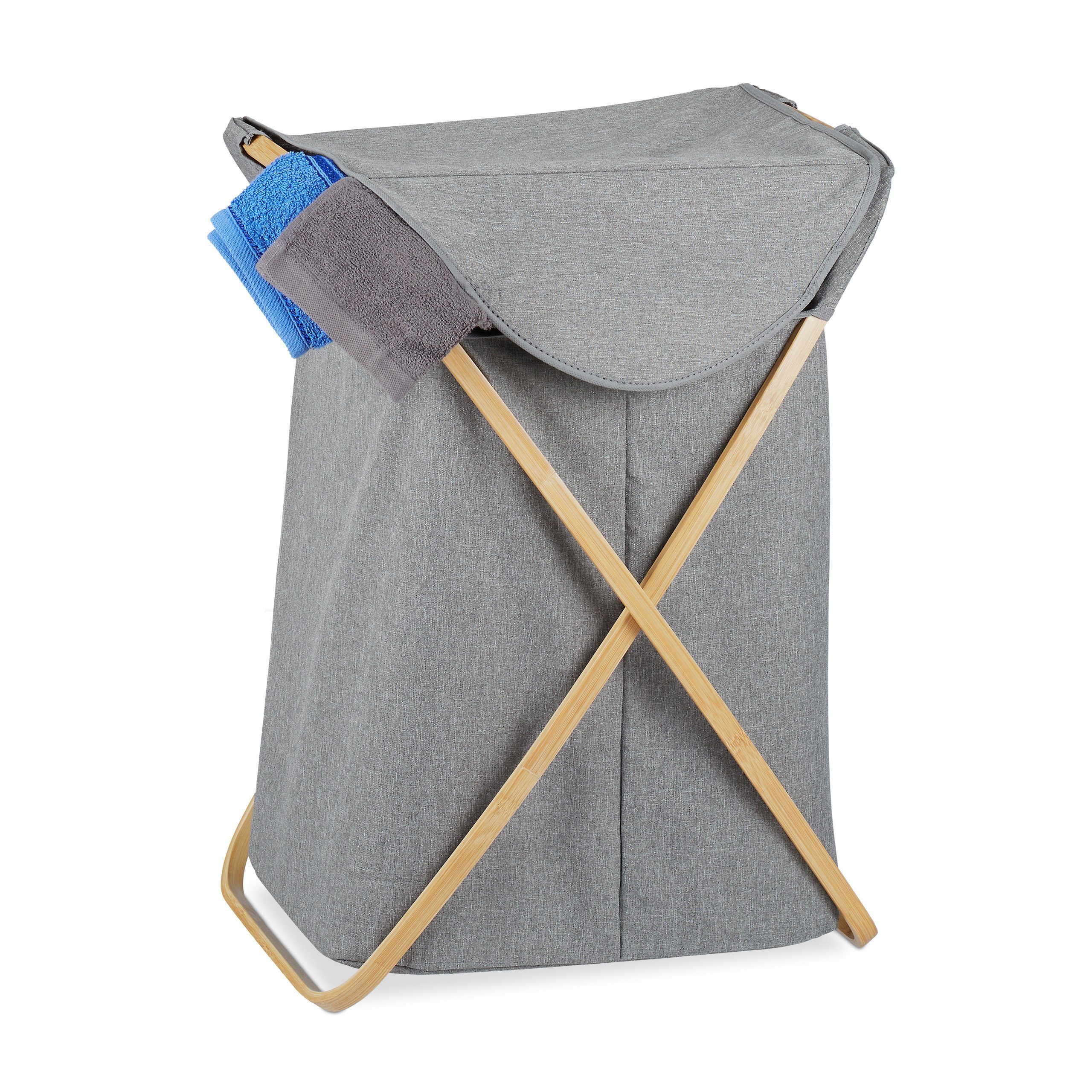 relaxdays Wäschekorb 58 Liter klappbar günstig online kaufen