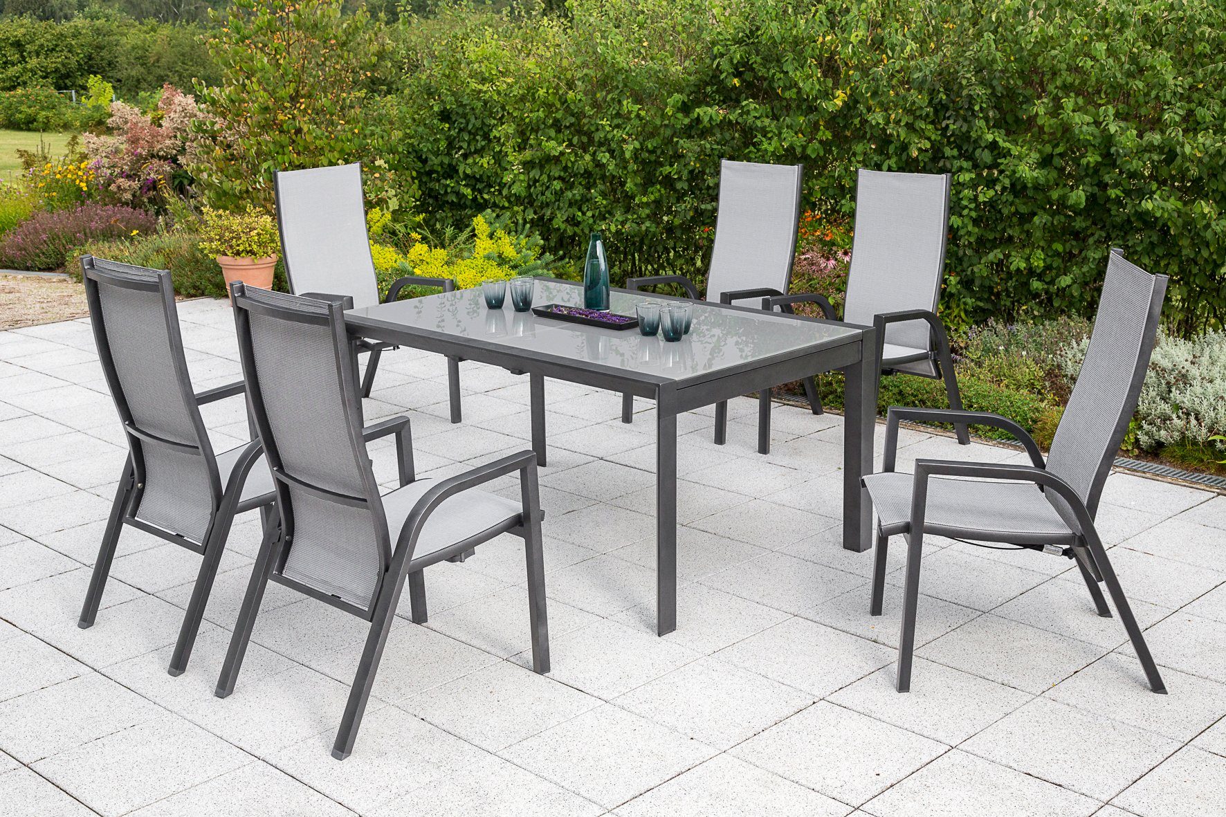 MERXX Garten-Essgruppe San Remo, Tisch ausziehbar von 160 auf 220 cm online  kaufen | OTTO