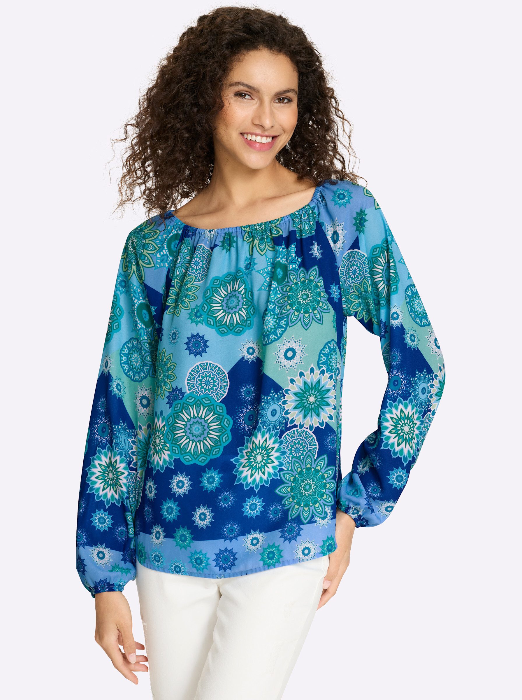 heine Klassische Bluse Druckbluse
