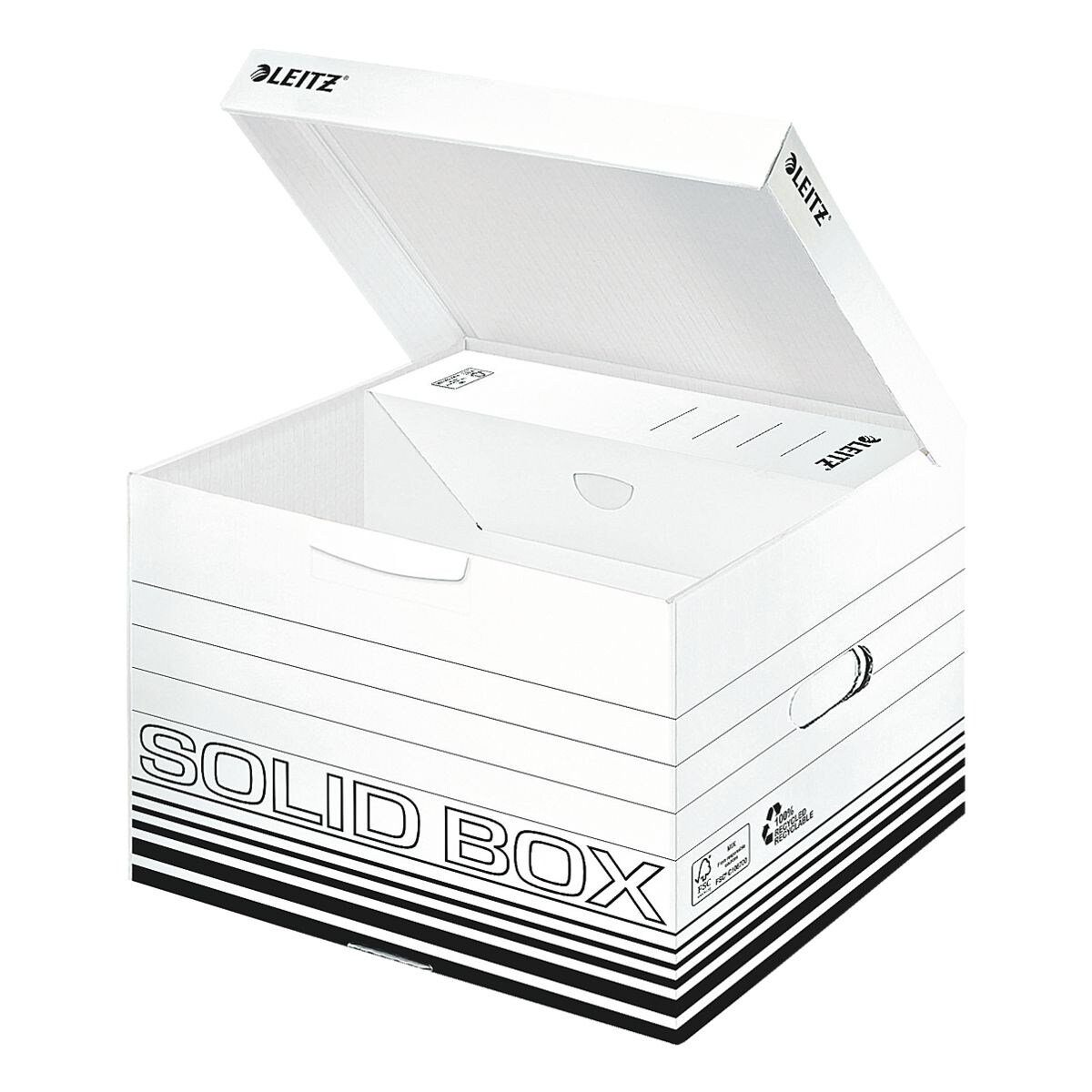 LEITZ Aufbewahrungsbox »Solid Box M« (10 St), mit Klappdeckel und doppeltem  Boden online kaufen | OTTO
