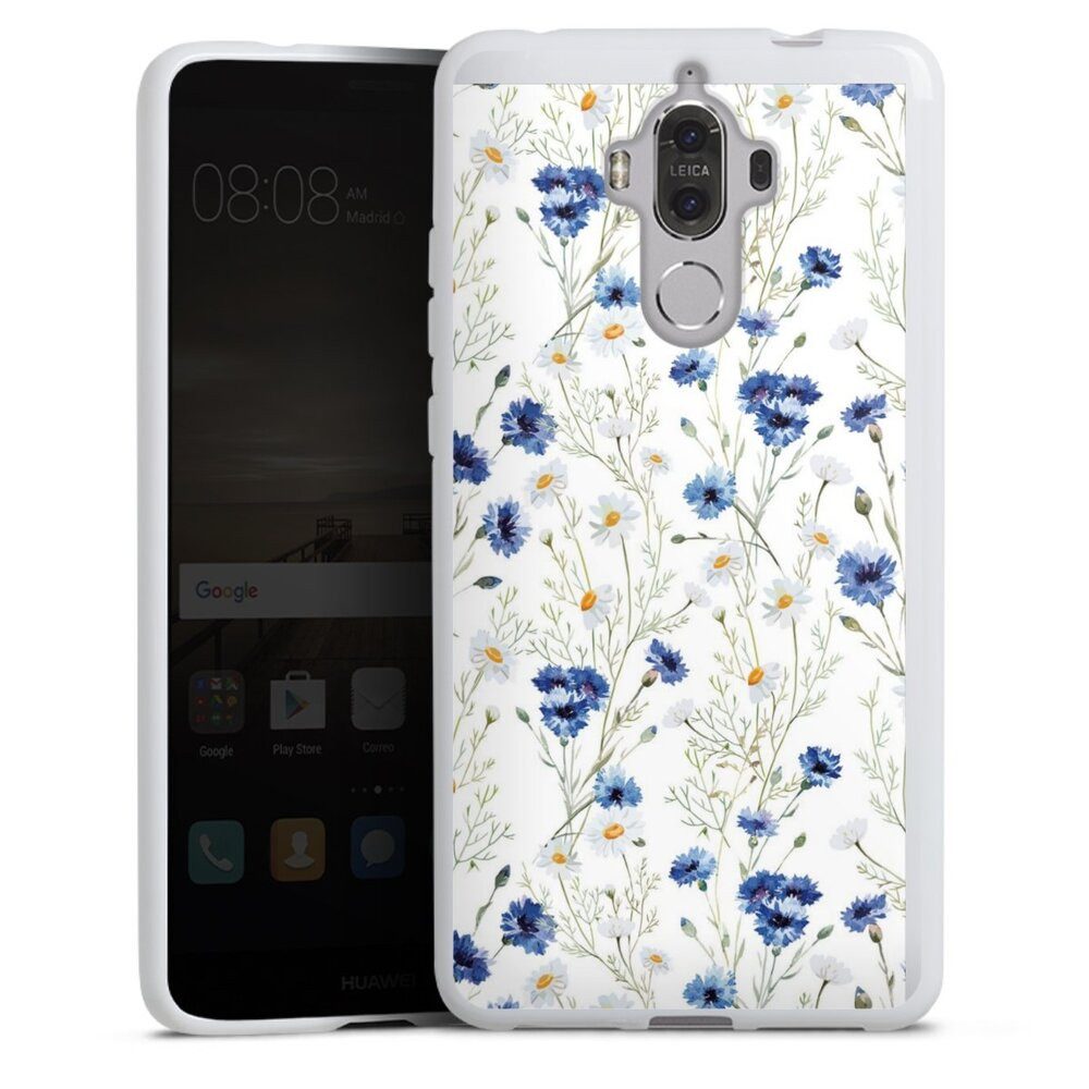 DeinDesign Handyhülle Muster Blume Blumen Flower Pattern 6, Huawei Mate 9 Silikon Hülle Bumper Case Handy Schutzhülle
