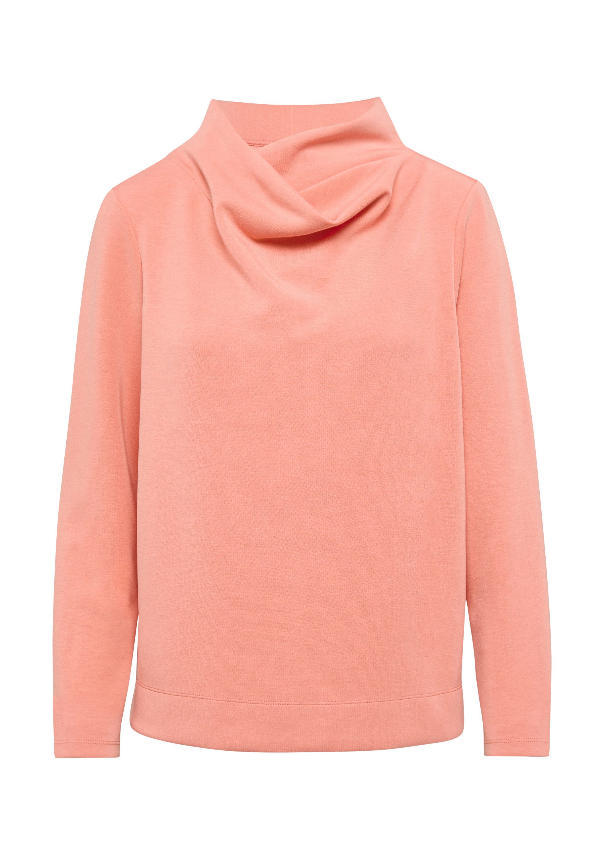 s.Oliver Sweatshirt Sweatshirt Scuba-Sweatshirt mit Wasserfallkragen günstig online kaufen