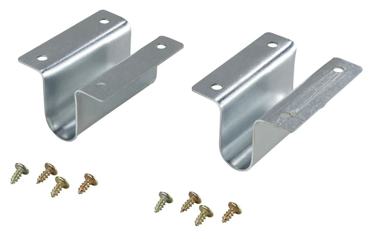 Westfalia Werkzeug Klemmhalter Flexible Halterung für Hobelbank Zange, 2 flexible Halterungen für Hobelbank-Zange, 8 Schrauben