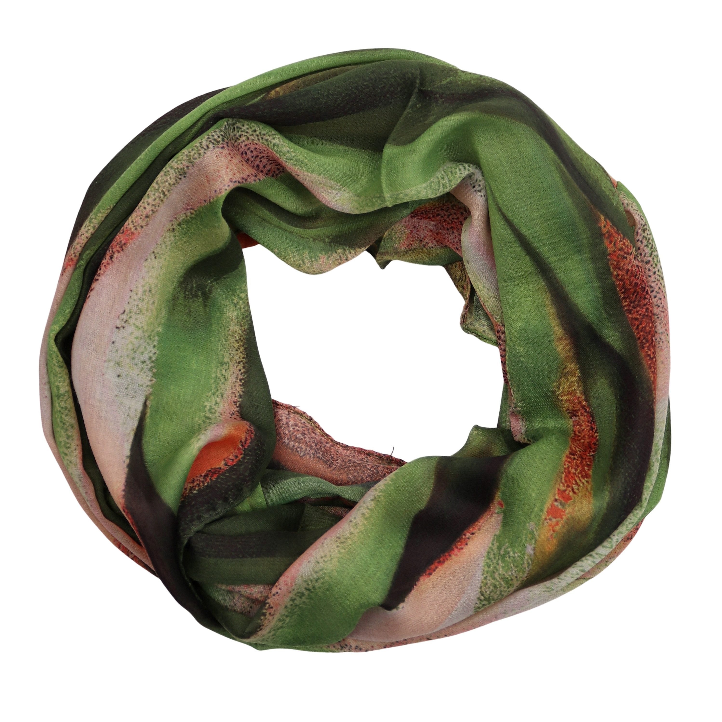 MIRROSI Loop Damen Schal Weich aus 100% Viskose Groß, (ca.60x80cm; zweimal um den Hals wickelbar), Damen Halstuch Stola ideal für Frühling,Sommer, Herbst oder Winter