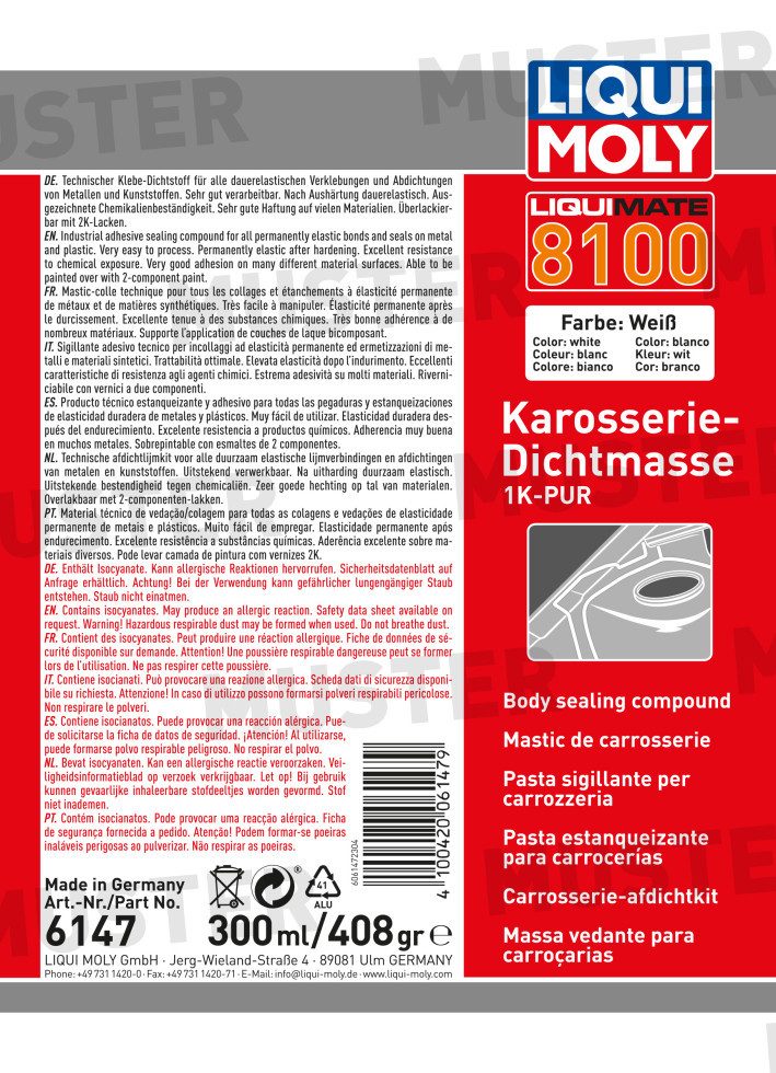 Liqui Moly Montagekleber Liqui Moly Liquimate Karosseriedichtstoff 8100