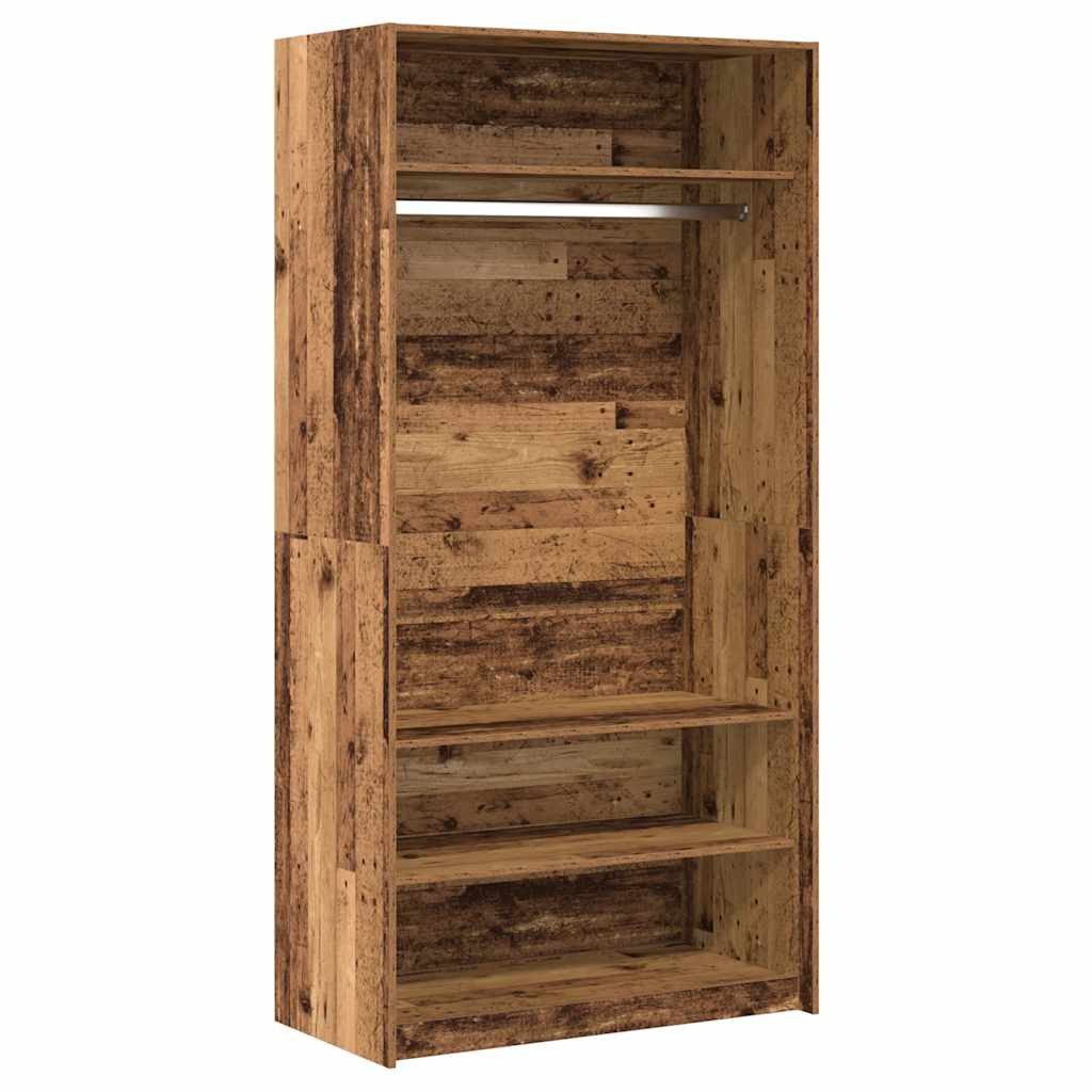 vidaXL Kleiderschrank 100 x 50 x 200 cm Kleiderschrank Altholz-Optik 100x50x200 cm Spanplatt