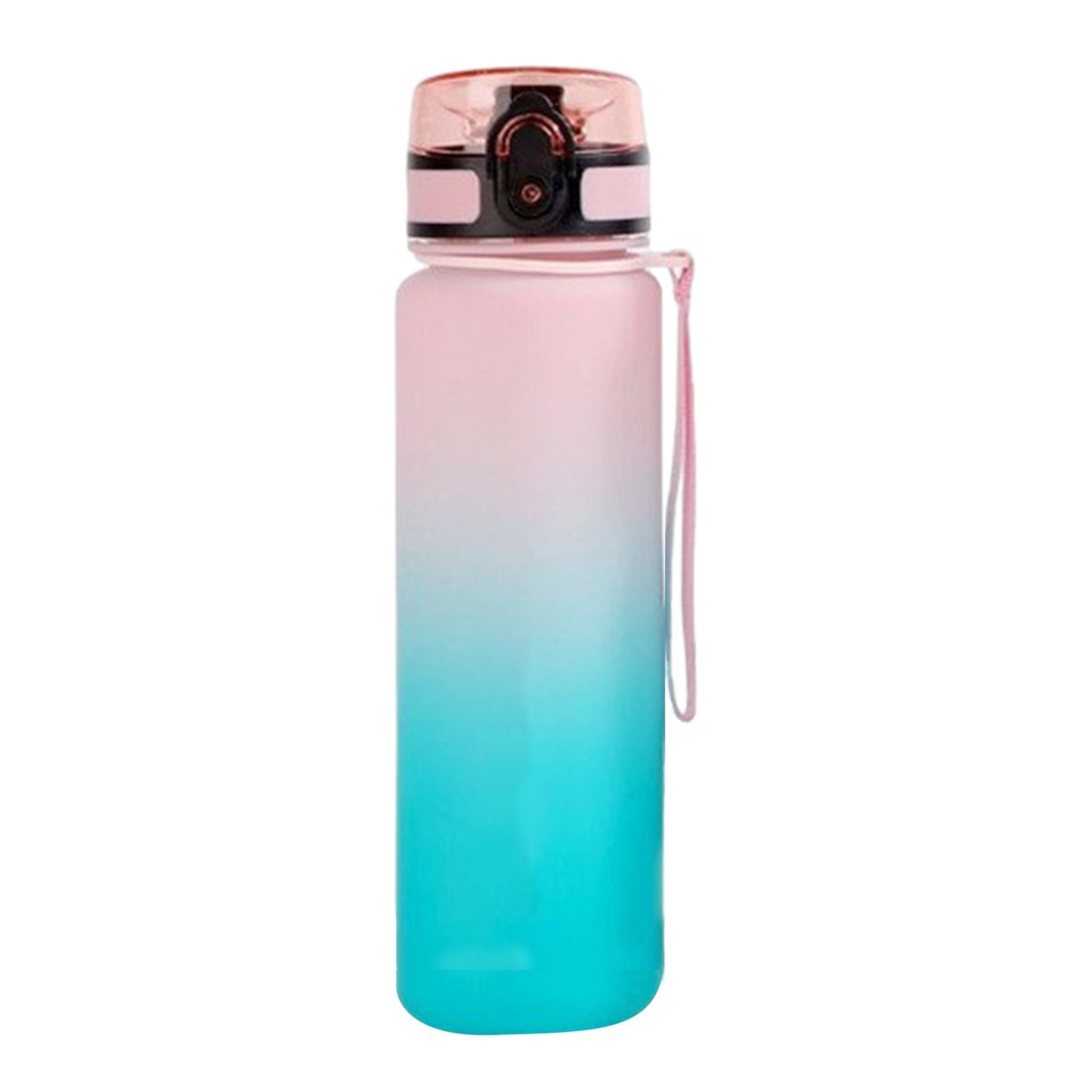 Blusmart Trinkflasche 500 Ml/650 Ml/1000 Ml Kunststoff-Sport-Wasserbecher, Trinkflasche, Trinkflasche pink green 650ml