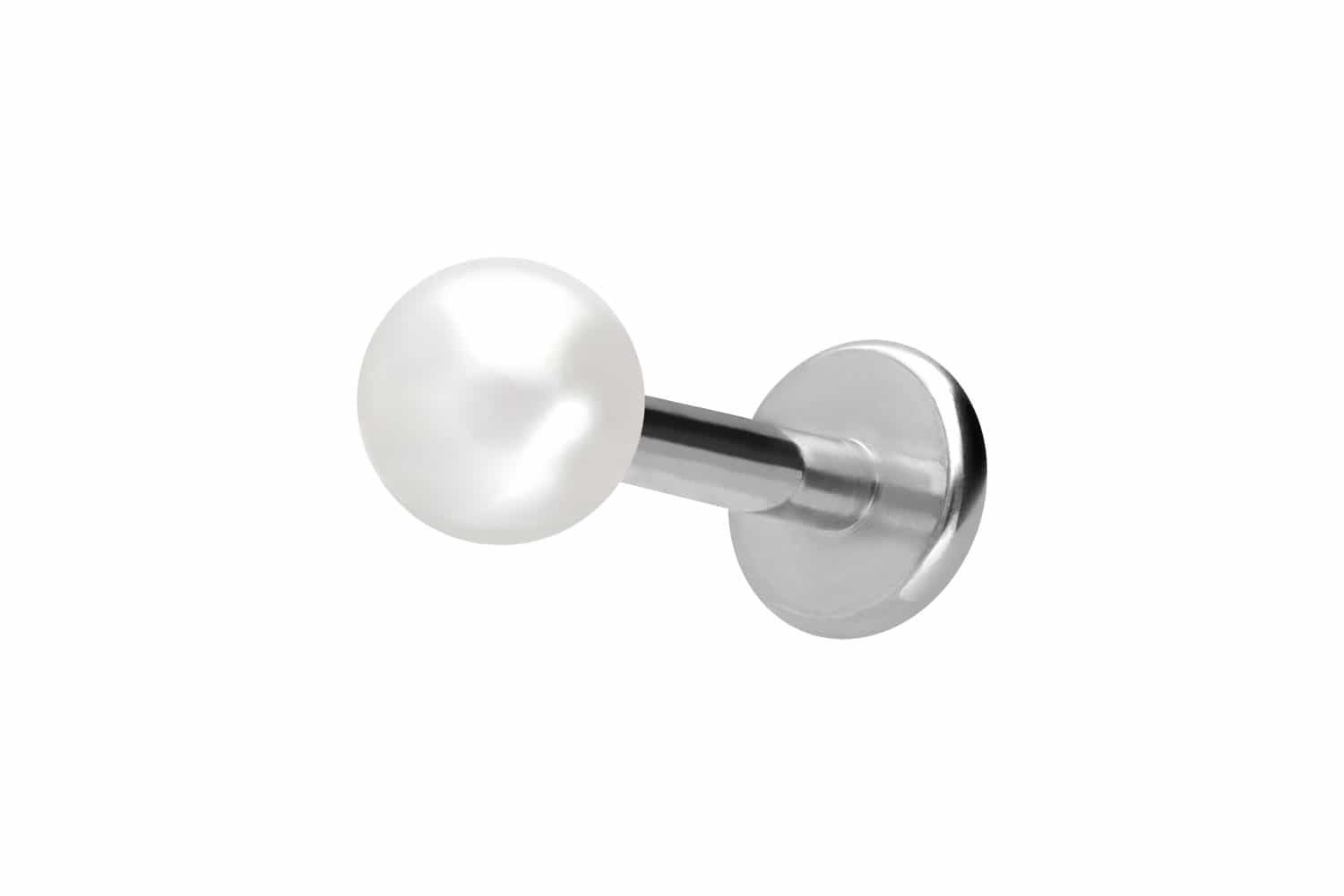 PIERCINGLINE Piercing-Set Titan Labret mit Innengewinde SYNTHETISCHE PERLE günstig online kaufen