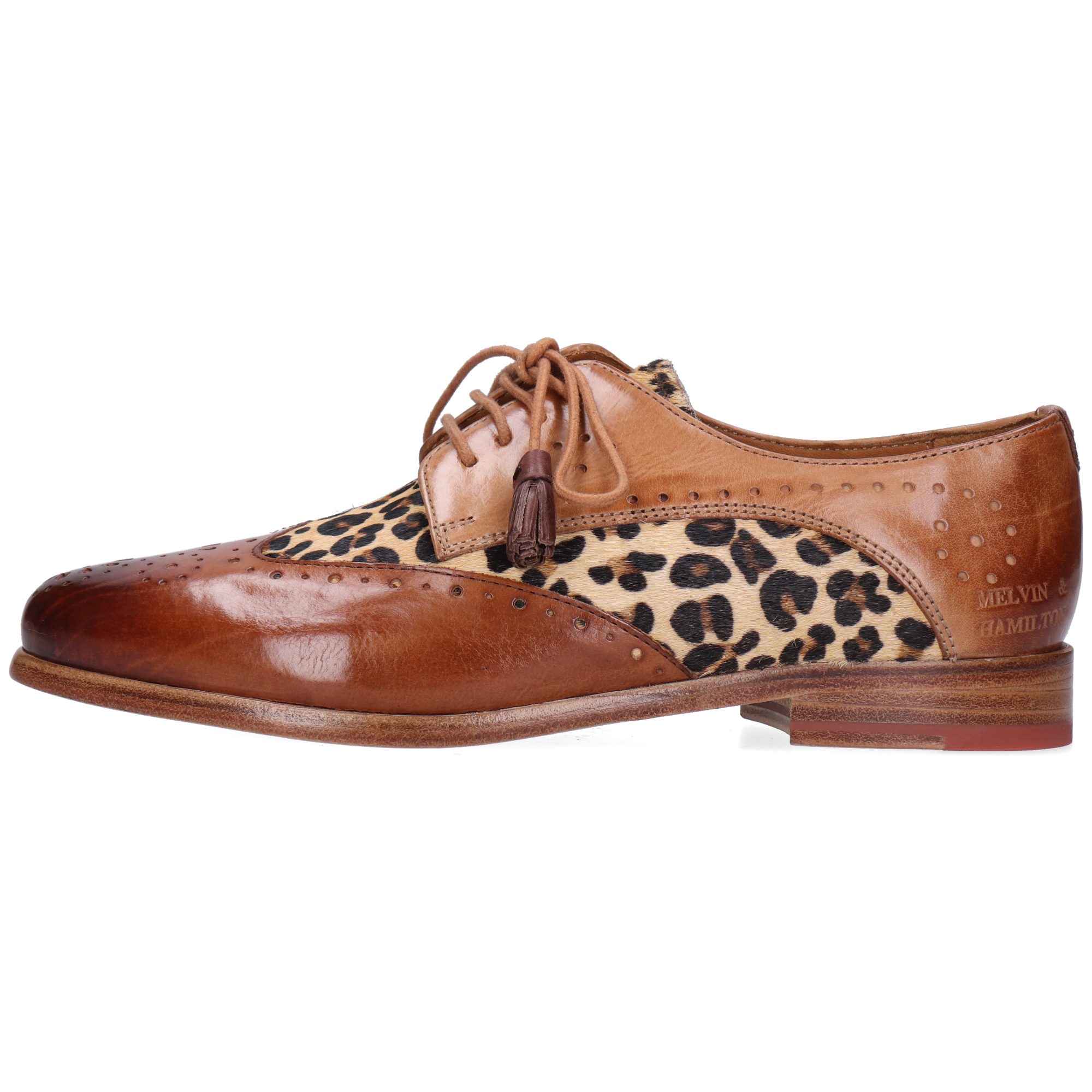 Melvin & Hamilton Selina 41 Leder-Derby Schuhe für Damen Schnürschuh Flache Absätze, Echtes Leder, Vegetabile Gerbung