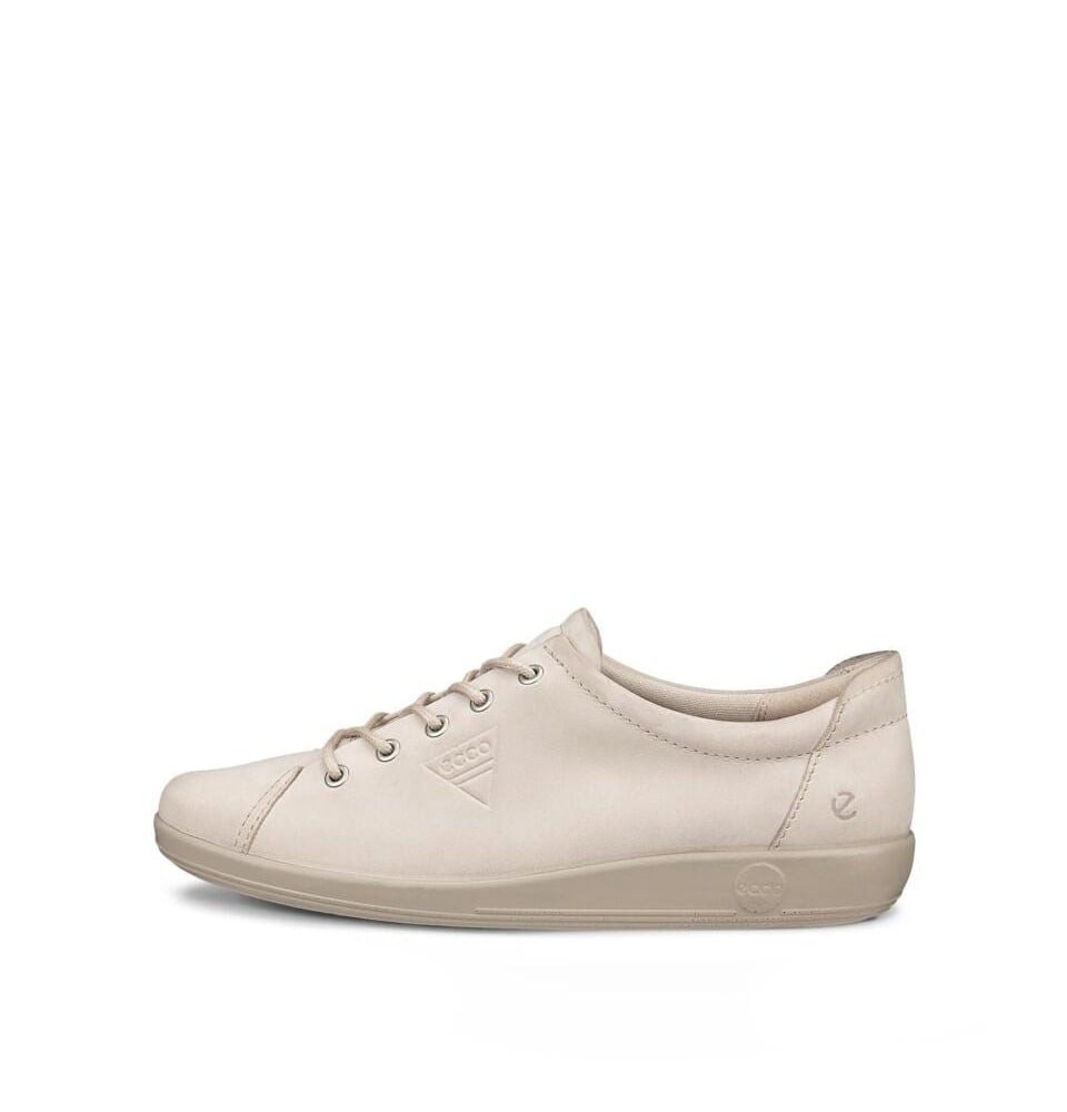 Ecco Soft 2.0 Tie (leichte und flexible Sohle) hellgrau Damen Sneaker günstig online kaufen