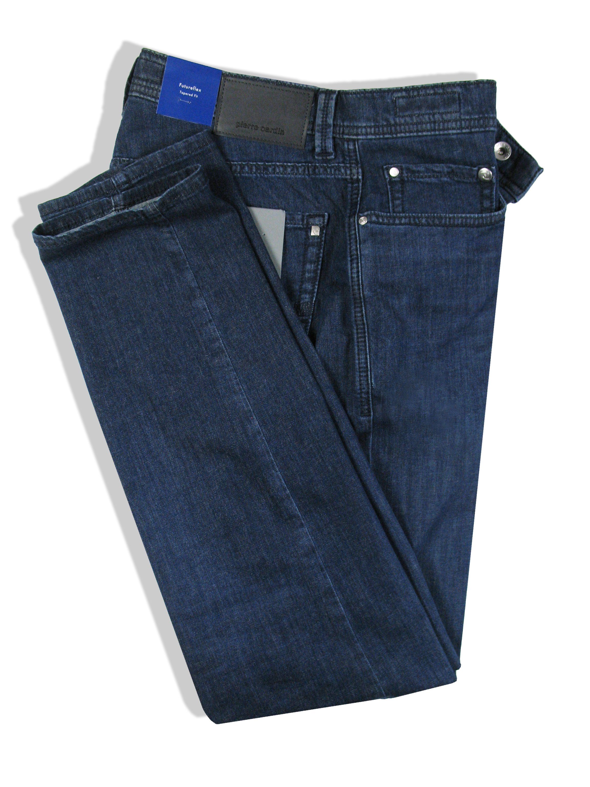 Dark Cardin Buffies 5-Pocket-Jeans Used Futureflex Lyon Stretch Tapered Denim Pierre Blue
