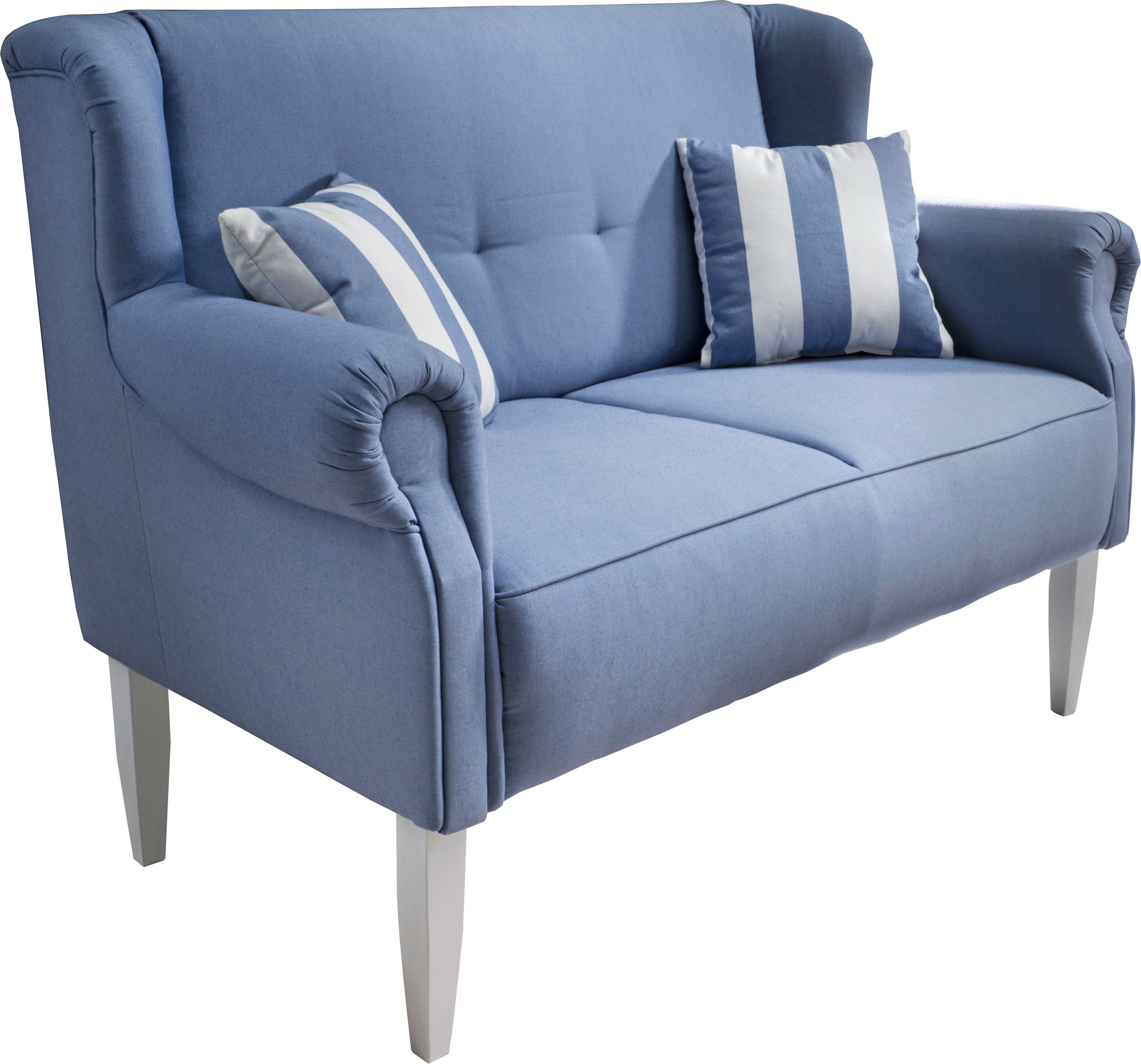 Home affaire Küchensofa Moro Couch mit Federkern, bequem, inkl. 2 Stk. Zierkissen gestreift, verschiedenen Stoffe und Farben