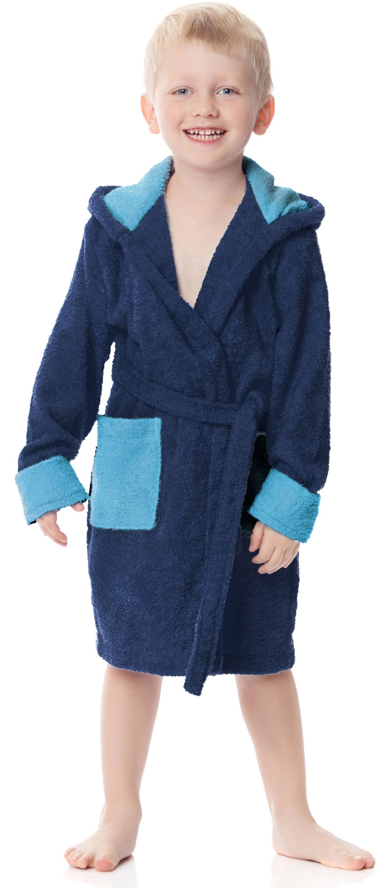 Bademantel Kinder Frottee Bademantel aus 100% Baumwolle LA40-103