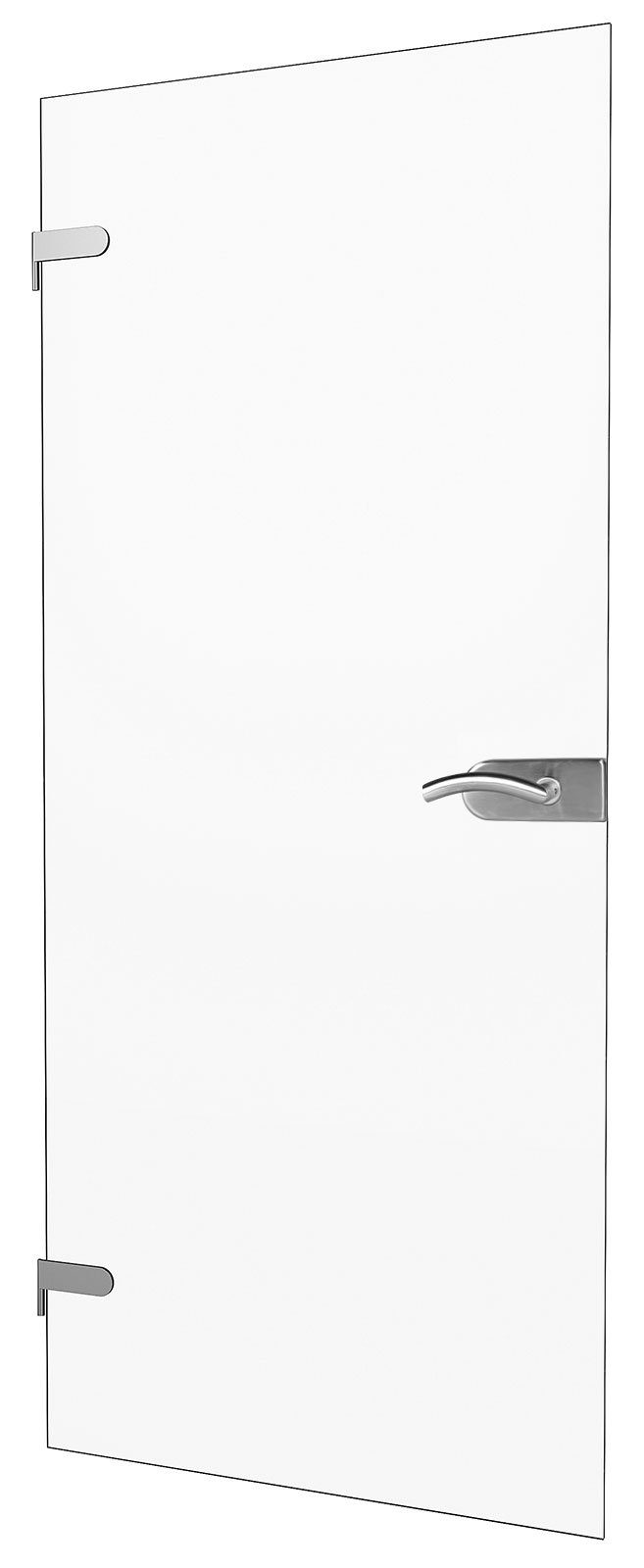 inova wohnen Zimmertür Glas 83,4 x 197,2 cm klar, mit Beschlagset nach Wahl