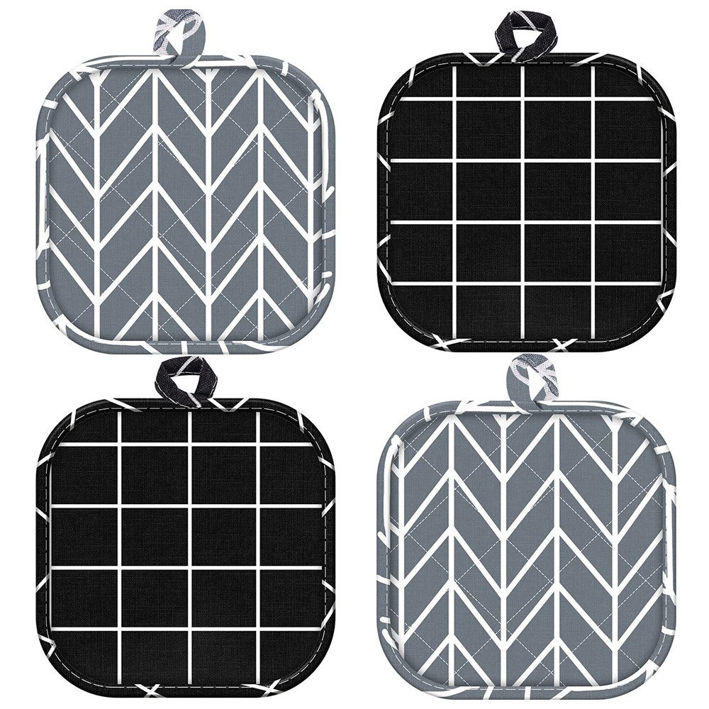 NUODWELL Topflappen 4 Stücke Topflappen baumwolle,Hitzebeständige Topflappe günstig online kaufen