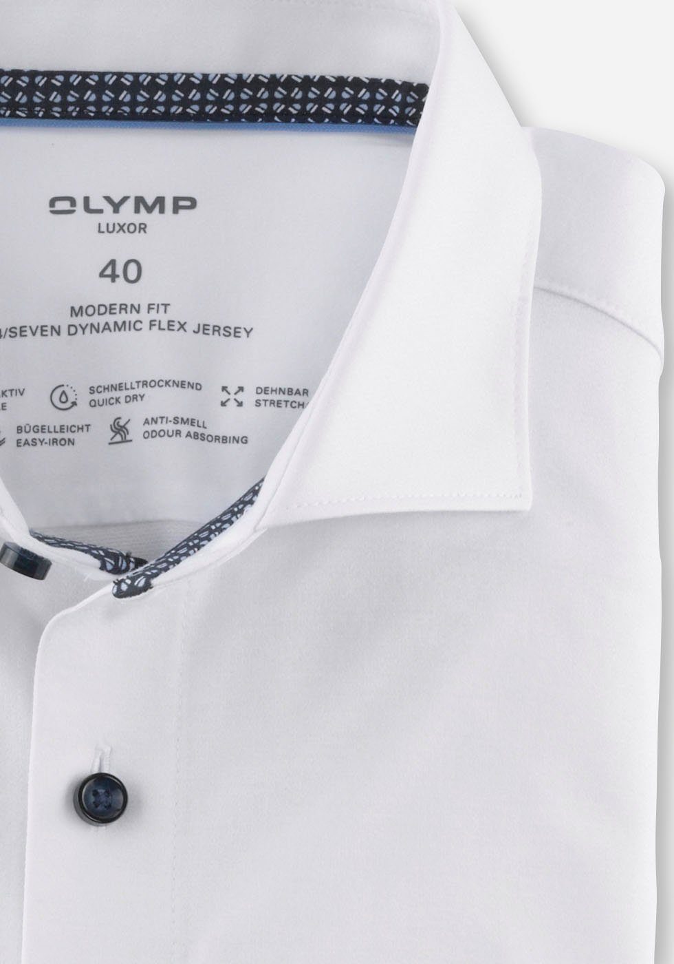 Luxor Fit-Serie fit OLYMP weiss modern der der 24/7 Modern Luxor aus Businesshemd aus