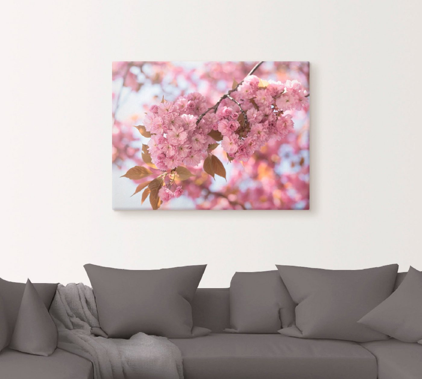 Artland Wandbild »Japanische Kirschblüte in Love I«, Blumen (1 Stück), in vielen Größen & Produktarten -Leinwandbild, Poster, Wandaufkleber / Wandtattoo auch für Badezimmer geeignet-kaufen