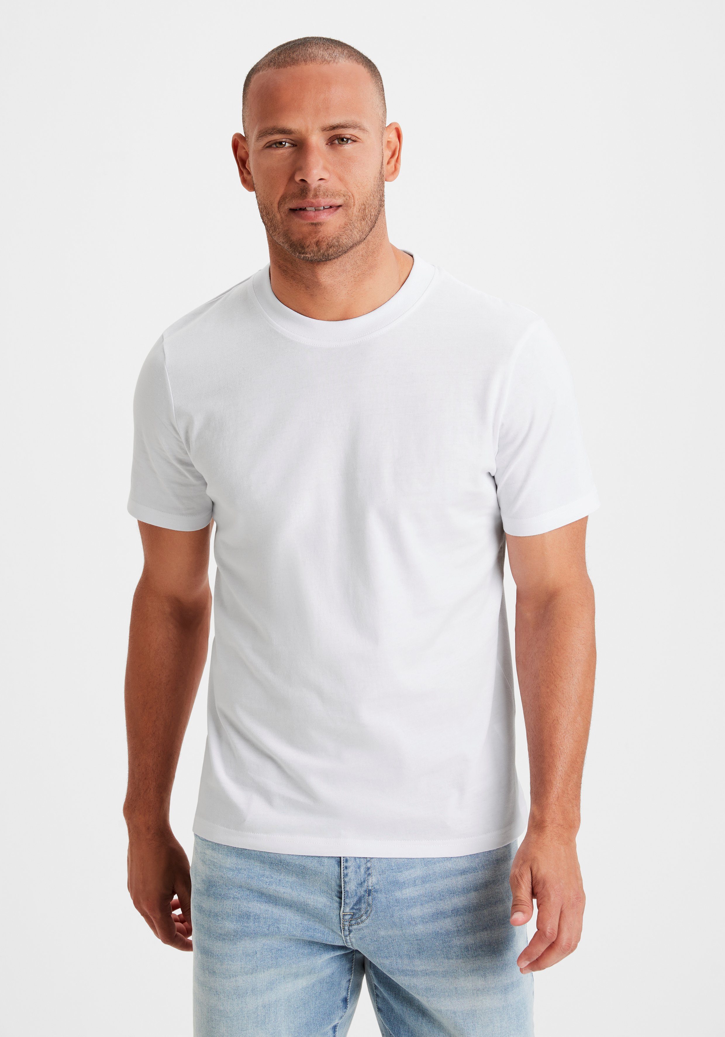 KangaROOS T-Shirt Must-Have blau ein in / klassischer Form (2er-Pack) weiß