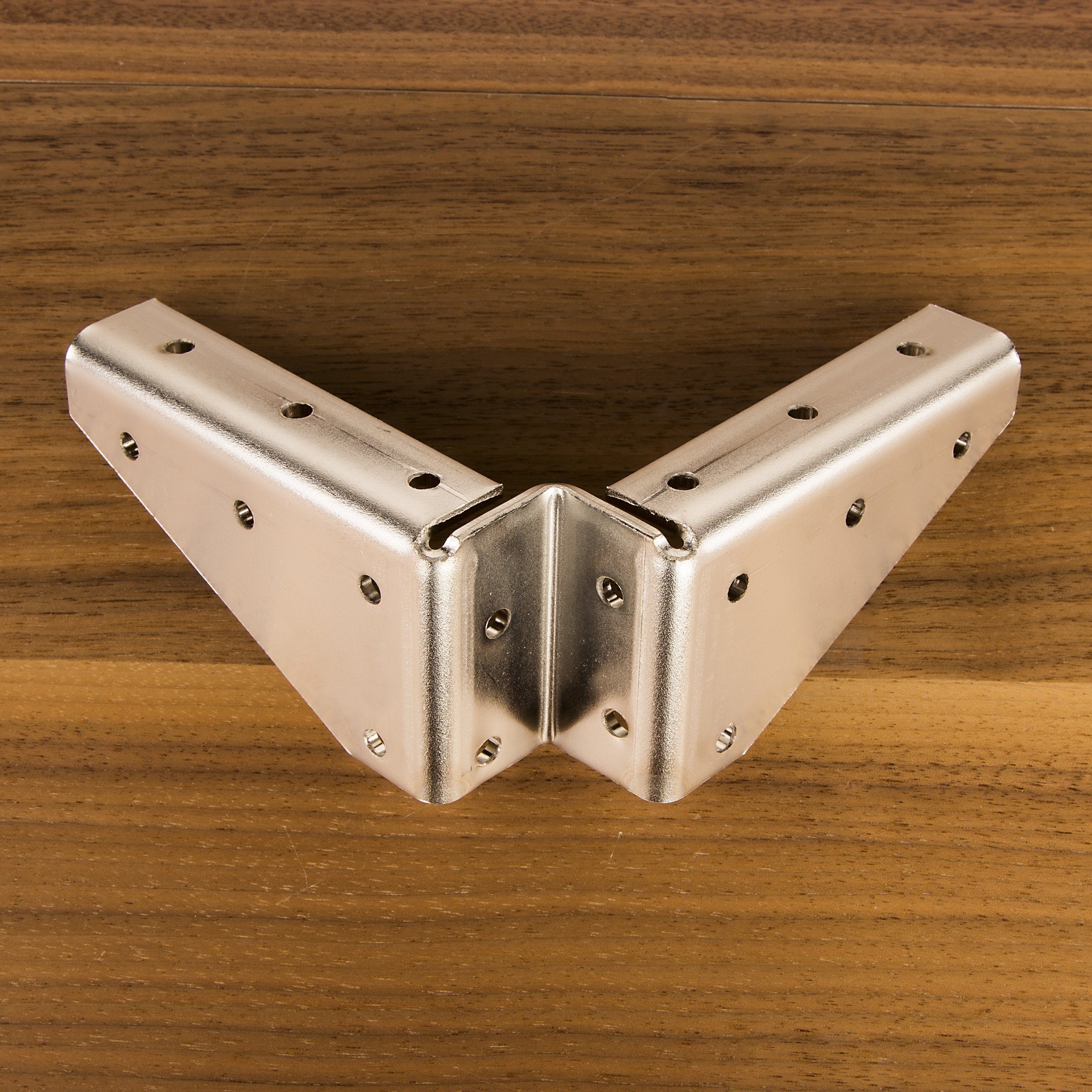 SO-TECH® Anschraublöchern (1 seitlichen Stahl seitlichen St), Anschraublöchern Tischbeschlag Winkelbeschlag mit vernickelt mit