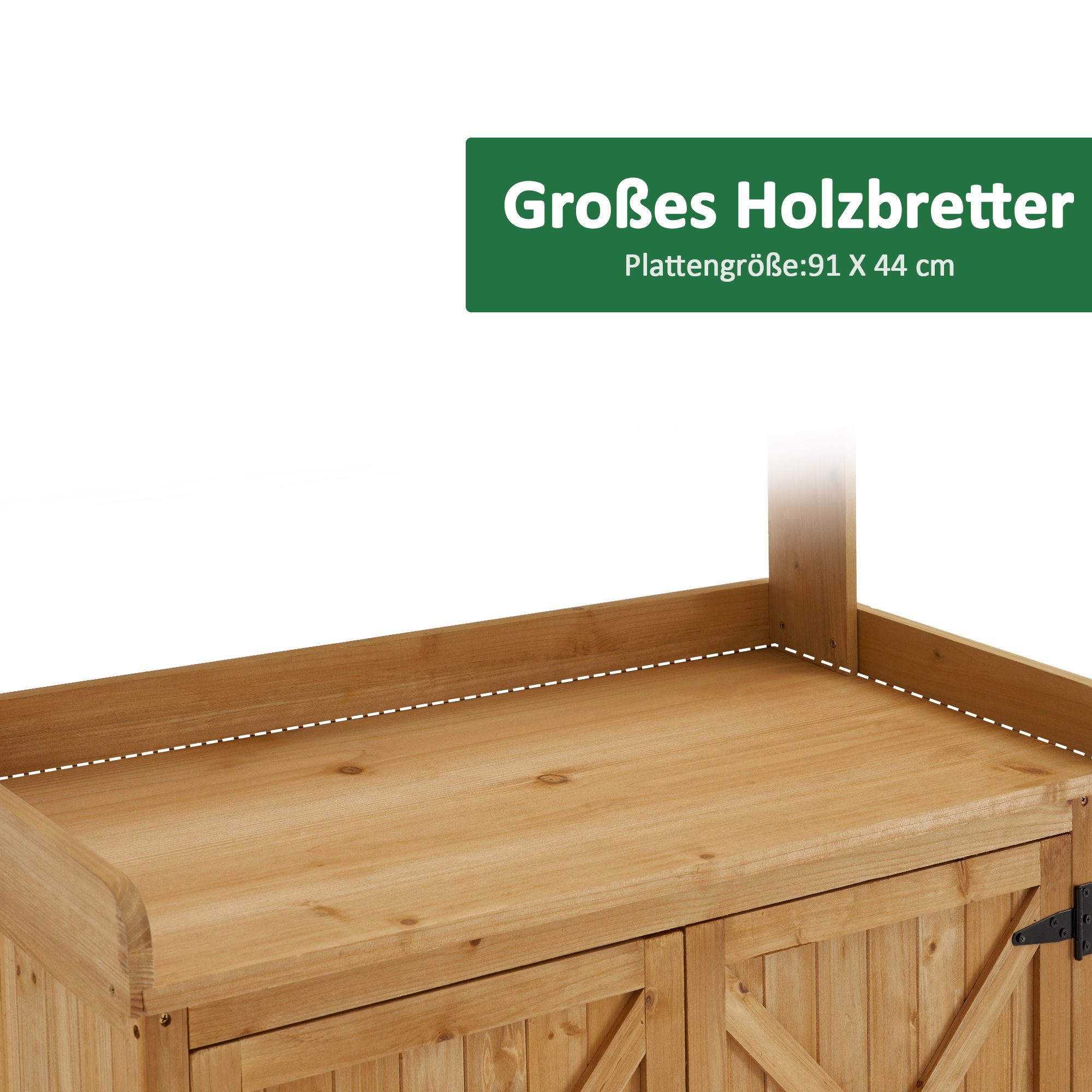 MCombo Pflanztisch MCombo Holz Pflanztisch Gärtnertisch Blumentisch 0439, outdoor wetterfest, für Garten Balkon und Terrasse