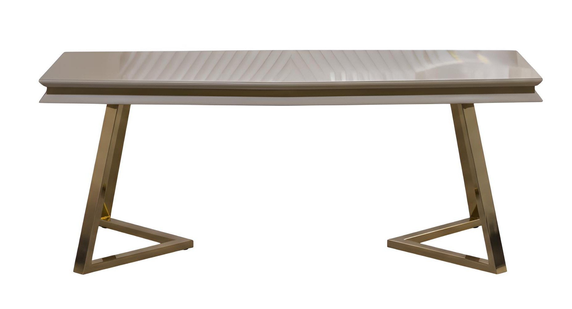 Xlmoebel Couchtisch Eleganter Couchtisch mit goldfarbenem Metallrahmen für modernes W, Made in Europa