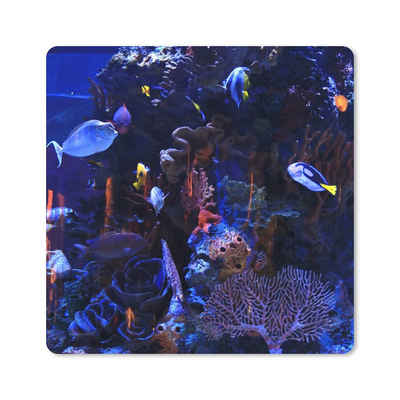 MuchoWow Gaming Mauspad Tropisches Meerwasseraquarium (1-St), Gaming, Rutschfester Unterseite, Mausunterlage, 80x80 cm, XXL, Großes