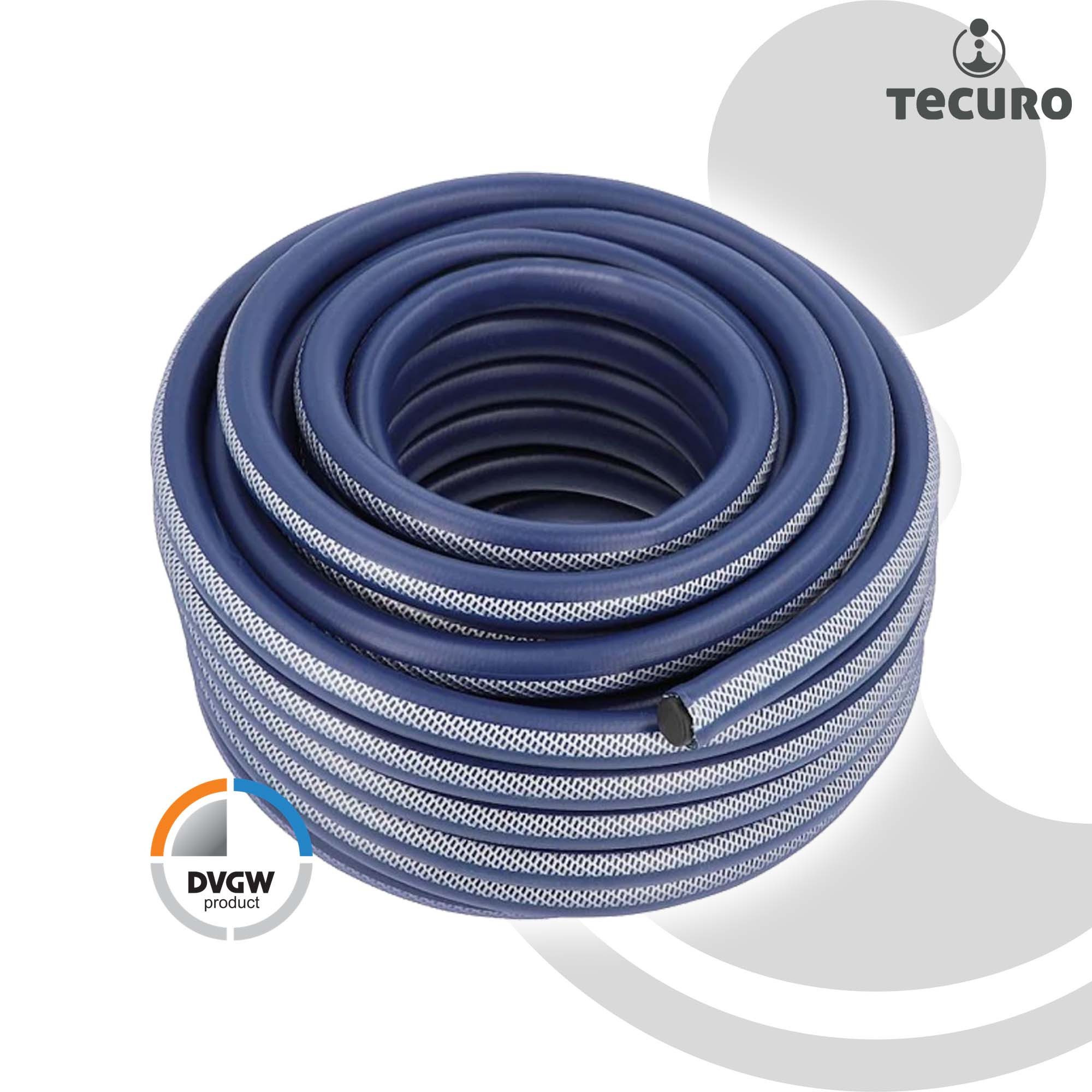 tecuro Bewässerungsschlauch Trinkwasserschlauch - FITT-PURE, 1/2 Zoll bis 1 Zoll, Meterware