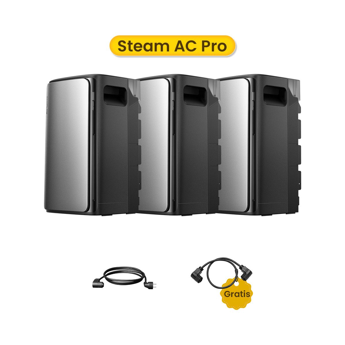 Ecoflow Balkonkraftwerk ECOFLOW STREAM AC Pro 1,92 - 11,52 kWh Solarspeicher, (Einfache Installation & Plug & Play), 100 % Kompatibel mit allen Mikro-Wechselrichtern