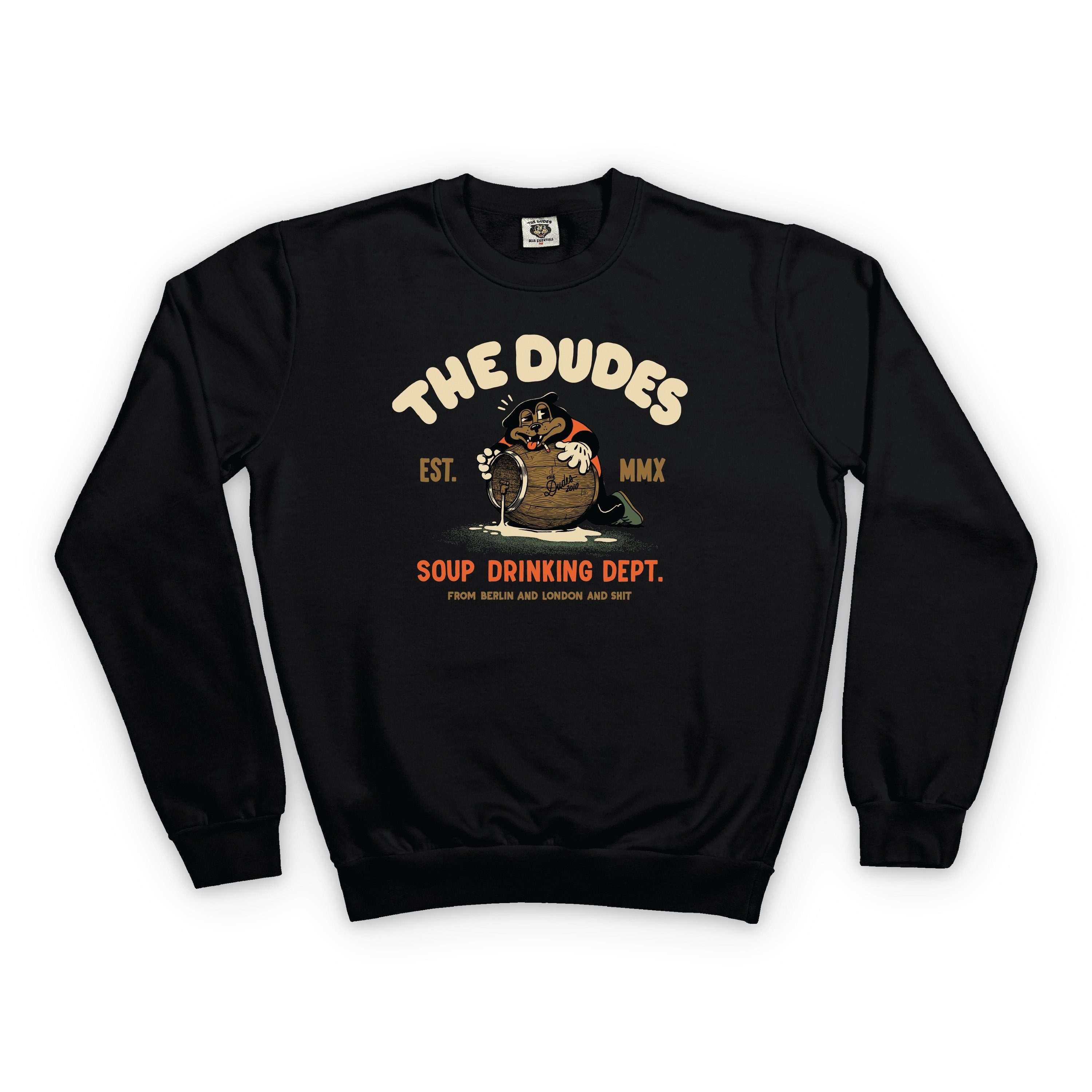 The Dudes Sweater Sweatpulli The Dudes Soup drinking (1-tlg) Großer "The Dudes" Logo-Print auf der Vorderseite