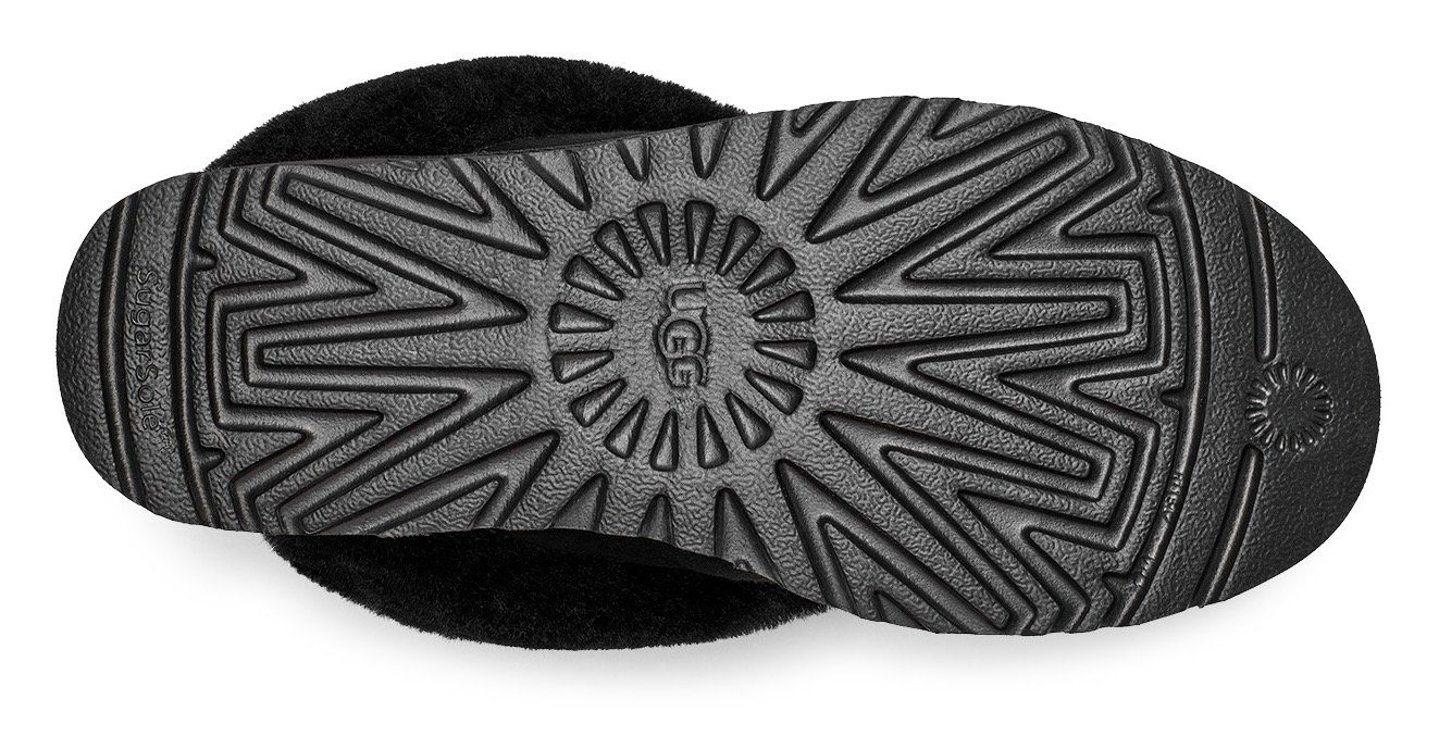 UGG CLASSIC SLIPPER II Pantoffel mit schwarz Lammfellkragen