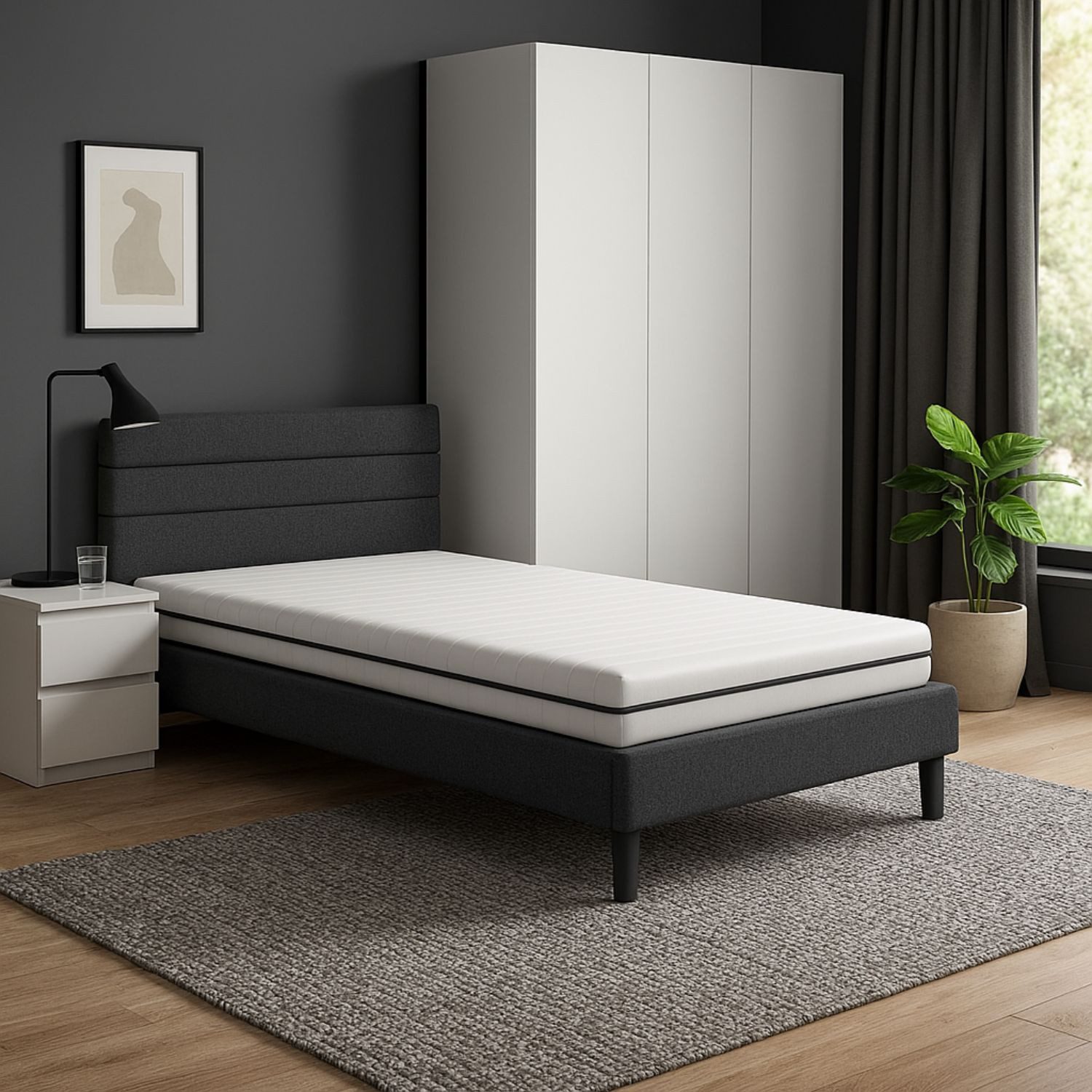 Kaltschaummatratze 7 Zonen drei verfügbare Härtegrade (H2, H2&H3, H3), Beco, (ergonomische Matratze 160x190, 15cm hoch, Härtegrade H3), abnehmbarer Bezug, hergestellt in Deutschland, atmungsaktiv