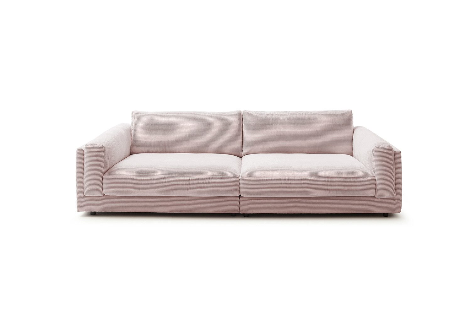 KAWOLA Big-Sofa RAINA, Couch Cord oder Leder verschiedene Farben 254x150 cm