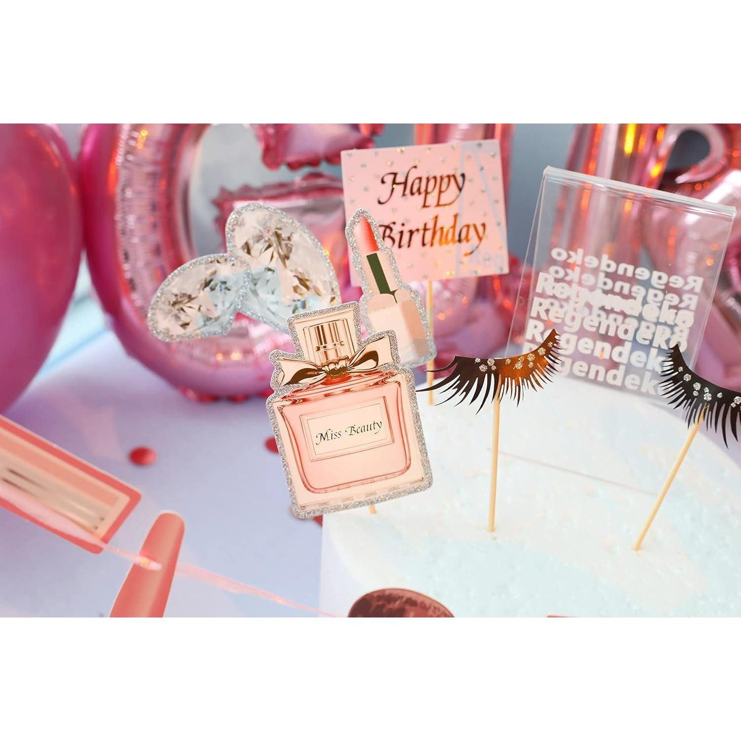 LuxusKollektion Sticker Geburtstag Mädchen Deko Kuchendekoration Cupcake Toppers Mädchen Thema