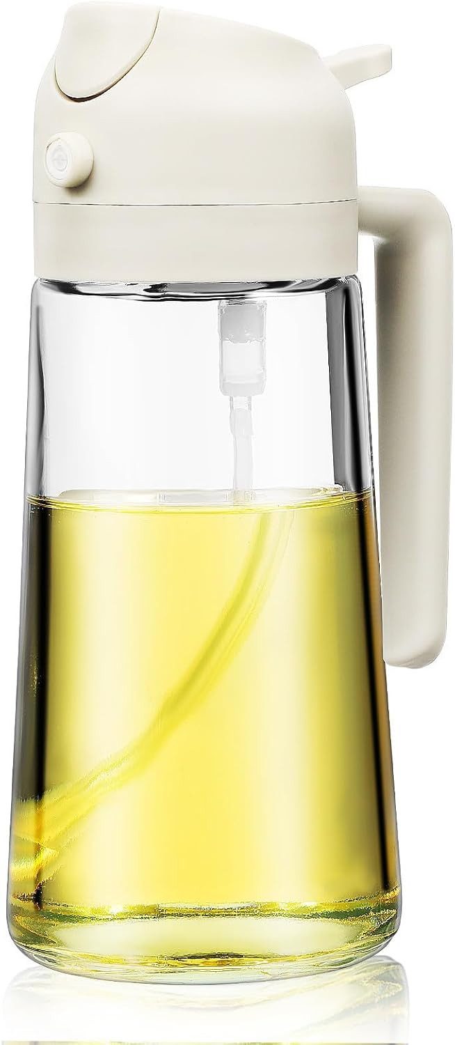 FELIXLEO Ölspender Glas Sprühflasche 470ml mit Ausgießer für Olivenöl Küche, (1-tlg)