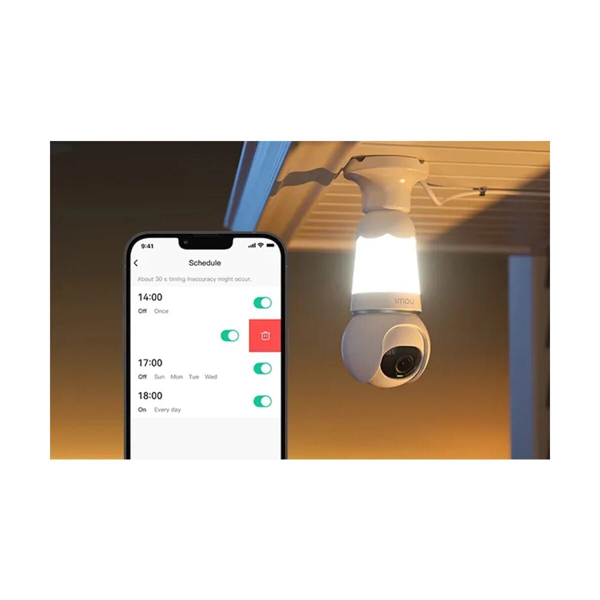 Imou Überwachungskamera IMOU Bulb Cam 5MP 2-in-1 WLAN Lampe & 360 Außenkamera (1-tlg)