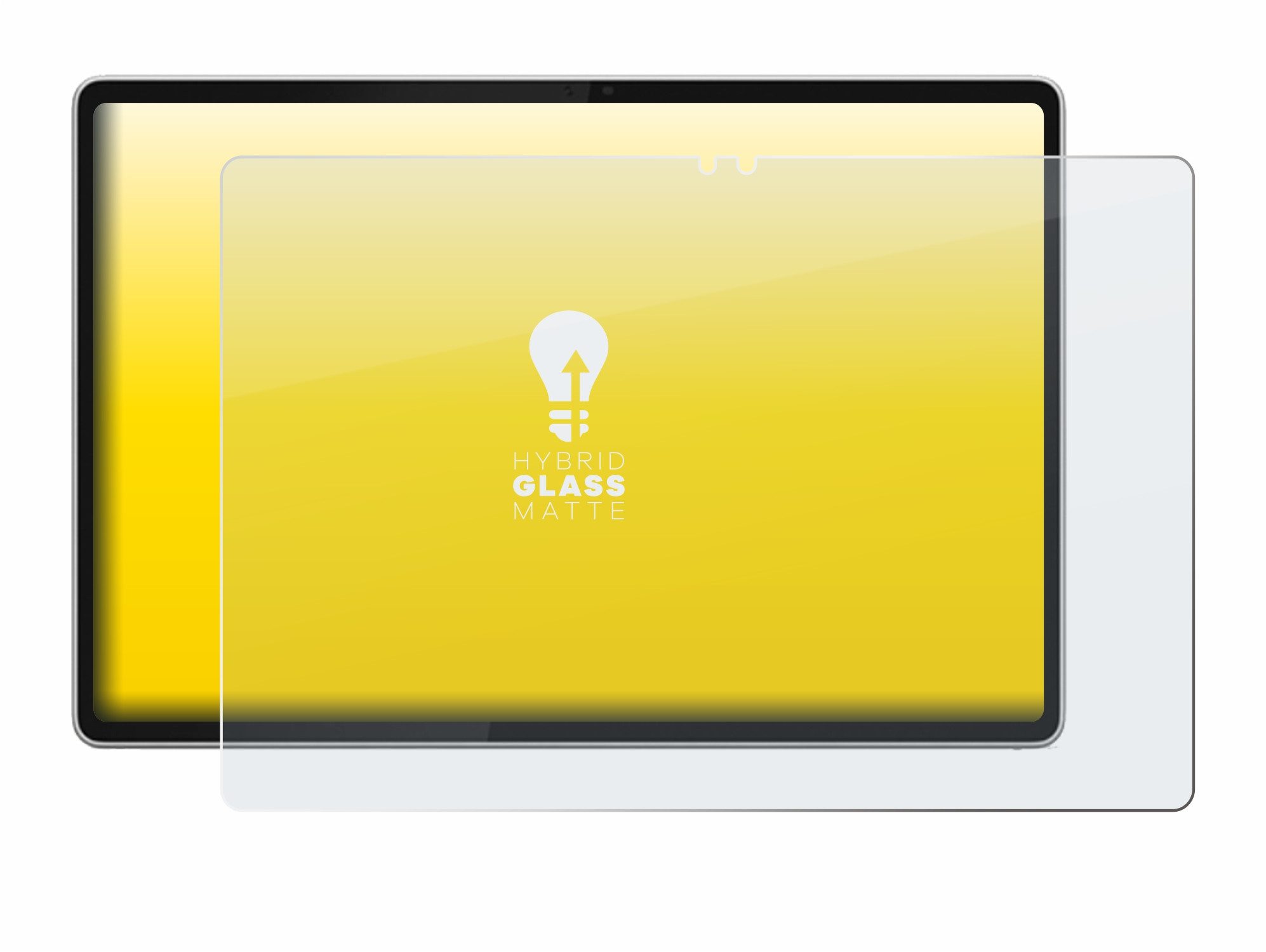 upscreen Displayschutzglas Folie für Lenovo Tab Plus Gen 2, Schutzfolie Glas Panzer Display Schutz matt