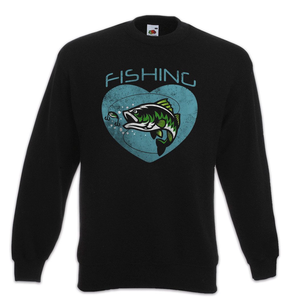 Sweatshirt Fishing Sweatshirt Skelett Fischskelett Fisch Angeln Sport Verein