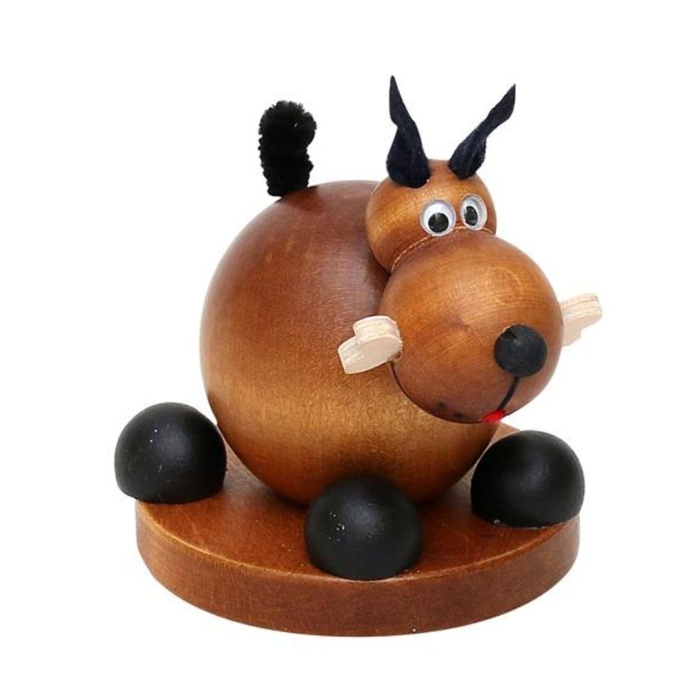 Dekohelden24 Räuchermännchen Hund, ca. Holz-Räucherfigur cm 10