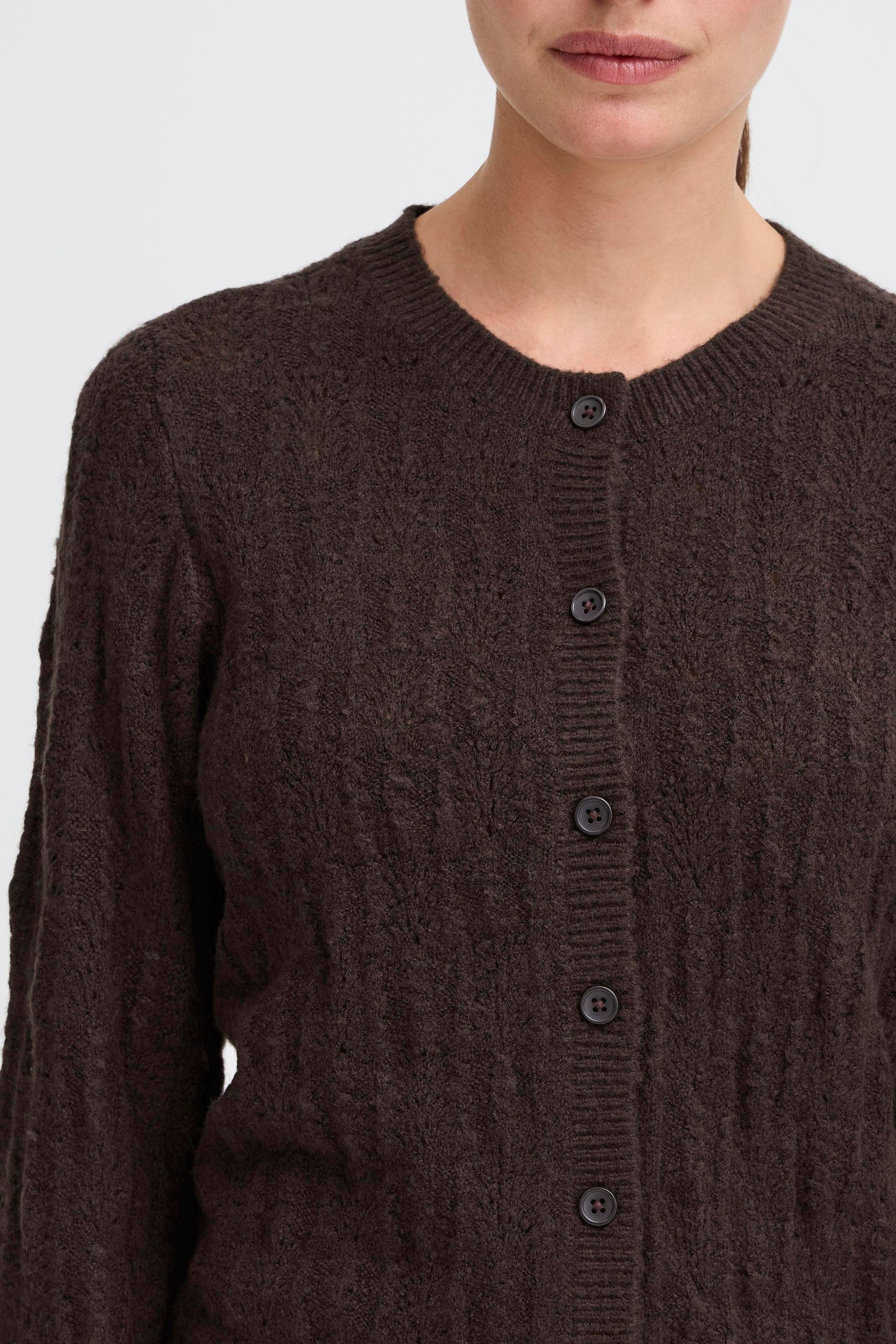 OXMO Strickjacke OXSinva Süßer Cardigan mit Strickmuster