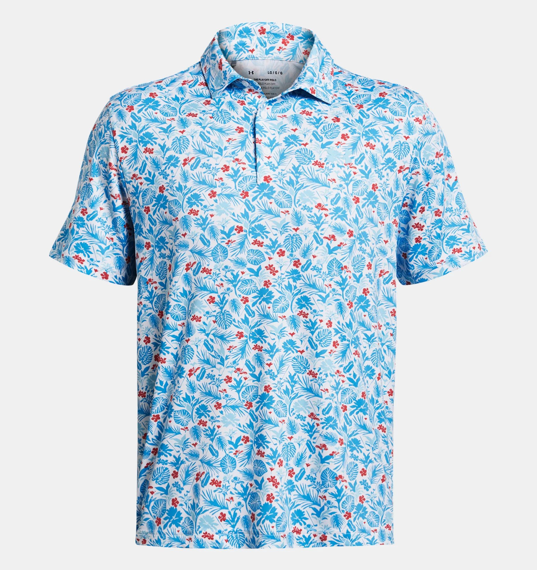 Under Armour® Poloshirt Under Armour Golfpolo Playoff 3.0 Printed Blau-Weiß Herren S