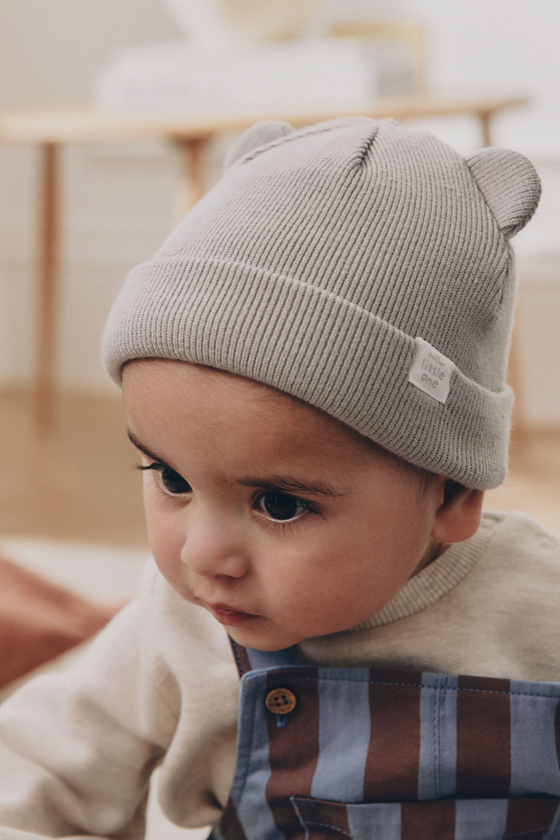 Next Beanie 2er-Pack gerippte Baby Beaniemützen (2-St)