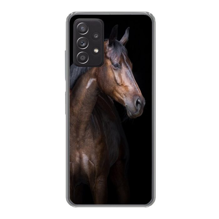 MuchoWow Handyhülle Pferde - Tiere - Porträt - Braun Handyhülle Telefonhülle Samsung Galaxy A33