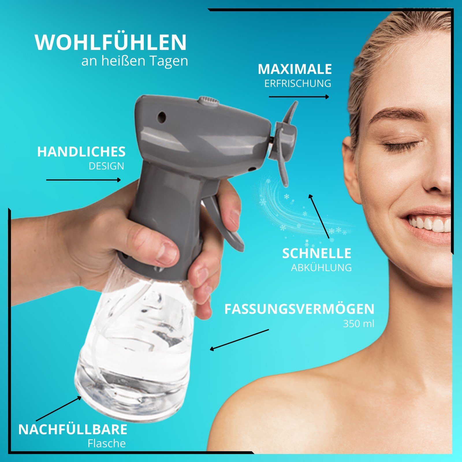 Close Up Handventilator Ventilator mit Sprühflasche günstig online kaufen