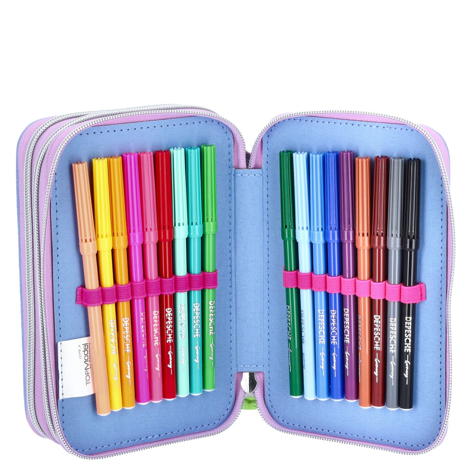 Depesche Geldbörse Depesche 3-Fach Federtasche TOPModel FLASH lila