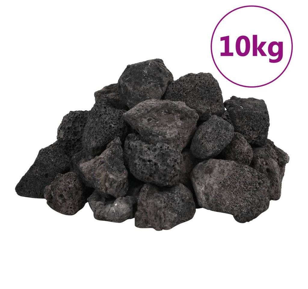 Thumbnail - vidaXL Aquariendeko Lavagranulat 10 kg Schwarz 3-5 cm