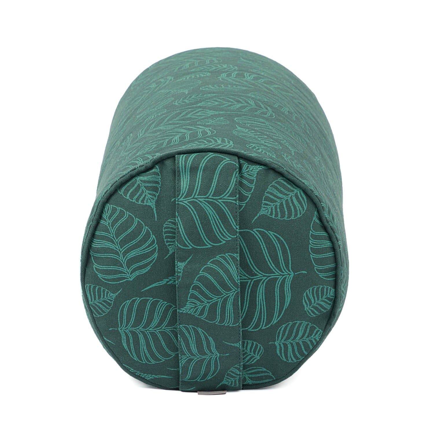 bodhi Yoga Bolster Yoga Bolster gemustert, 65 x Ø 22 cm Bodhi Leaves, deep green, Dinkel